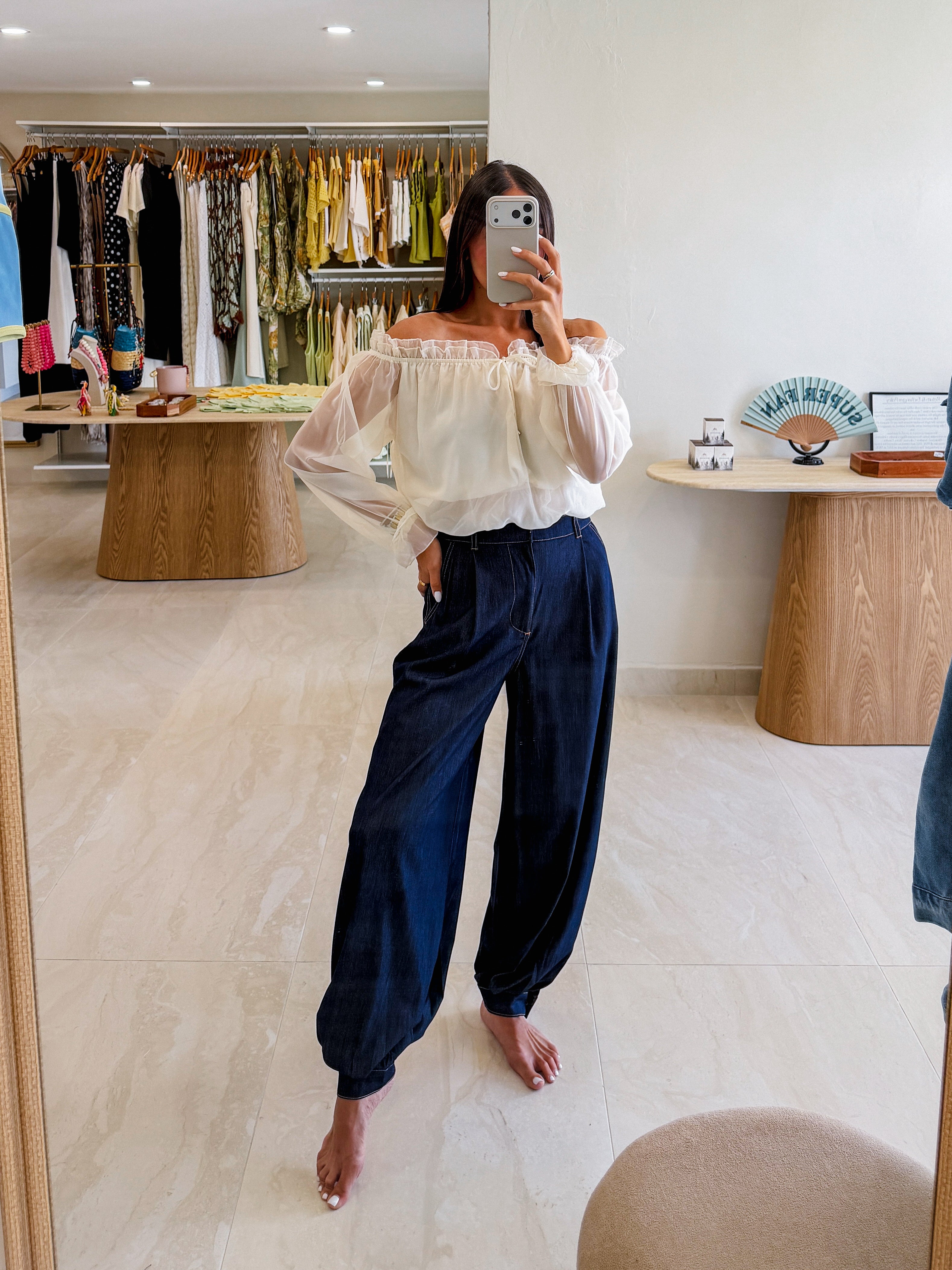 MELLIE INDIGO JOGGER DENIM PANTS