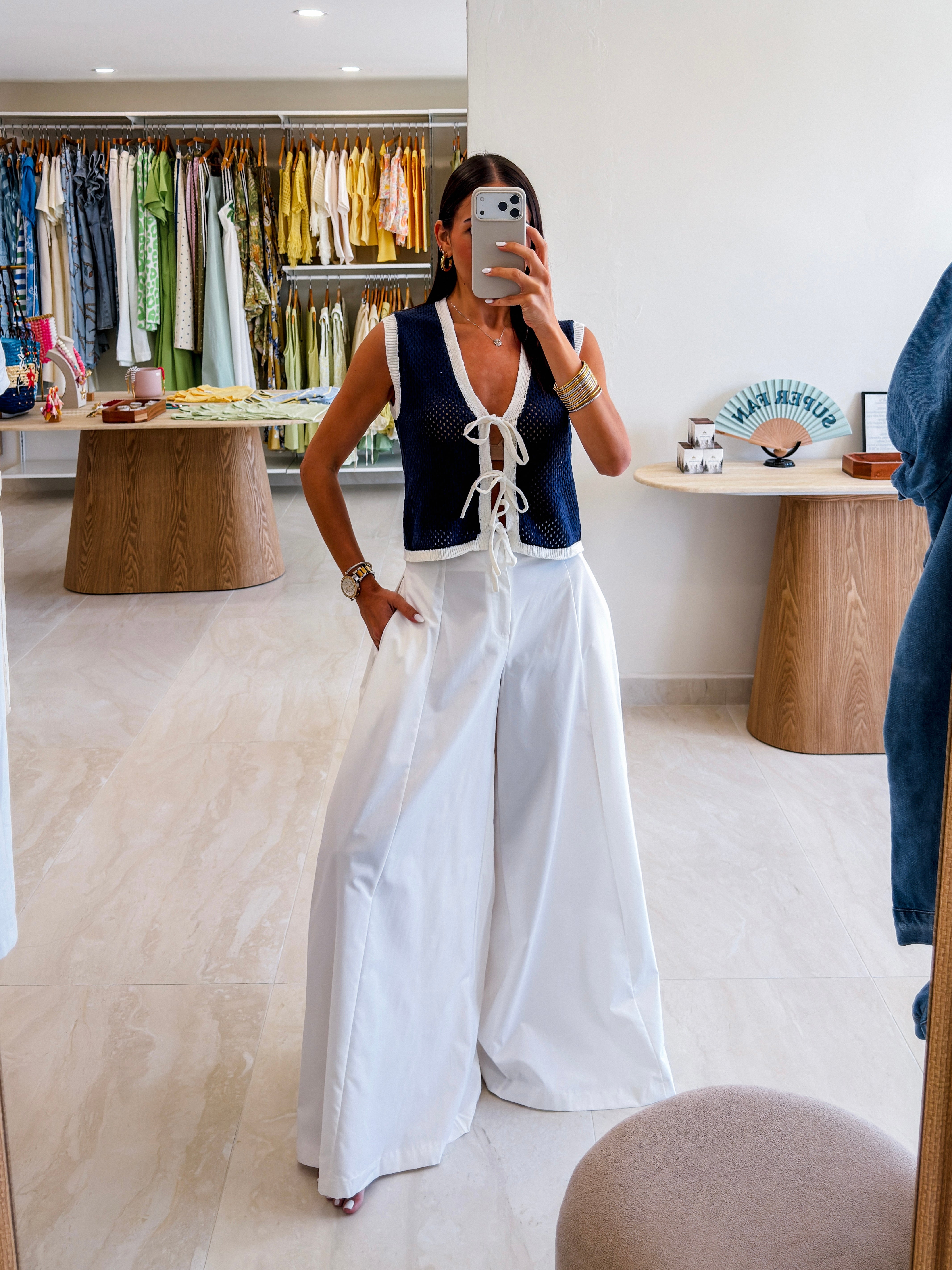 STELLA WHITE PALAZZO PANTS
