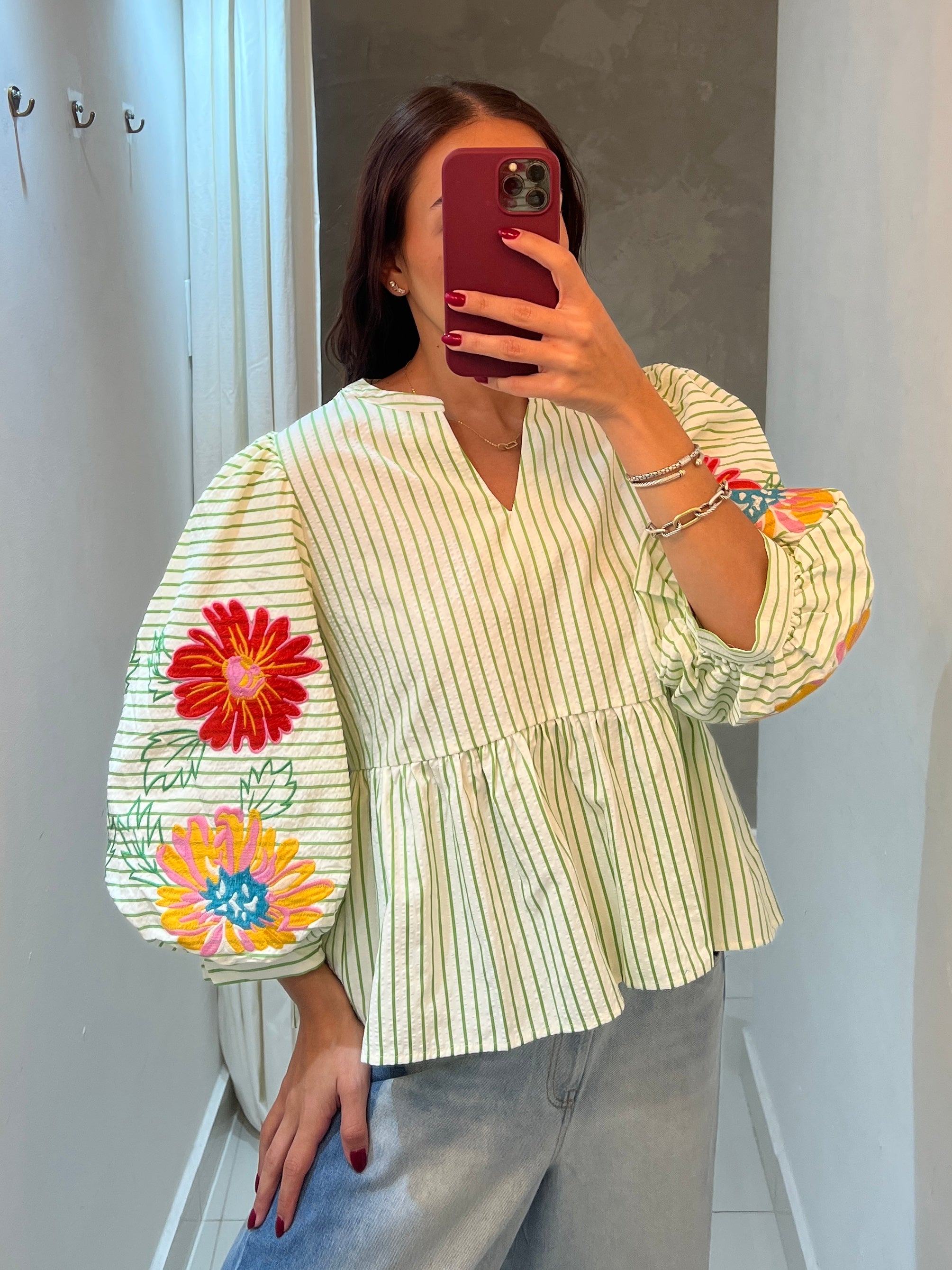 KARINA GREEN BLOUSE
