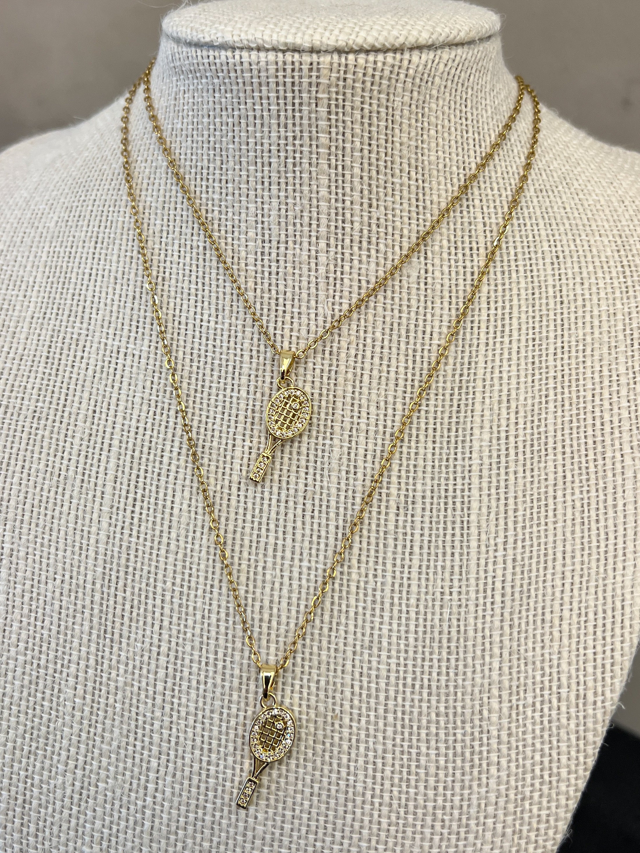 TENNIS CHARM NECKLACE