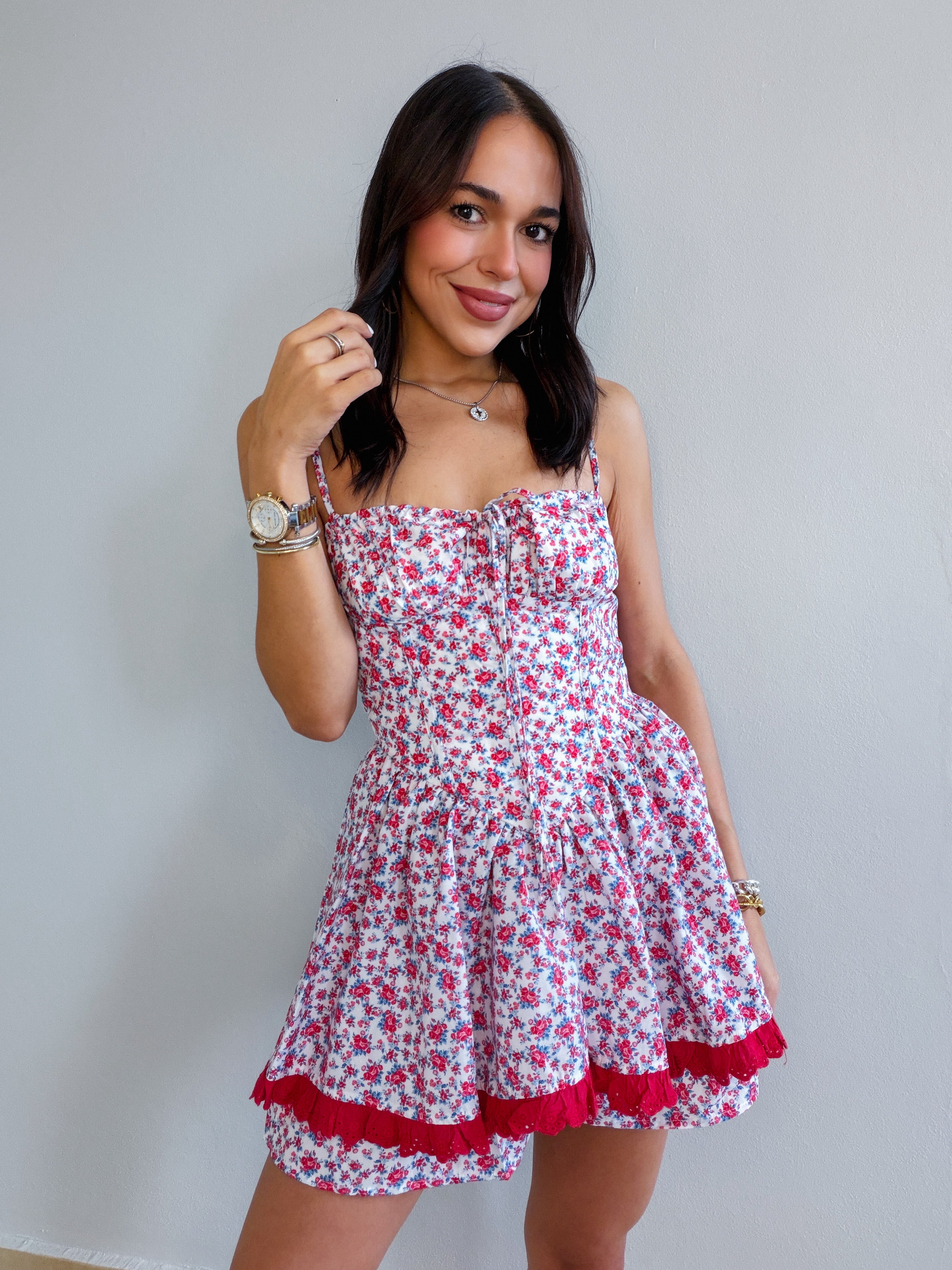 MELINA FLORAL CORSET ROMPER