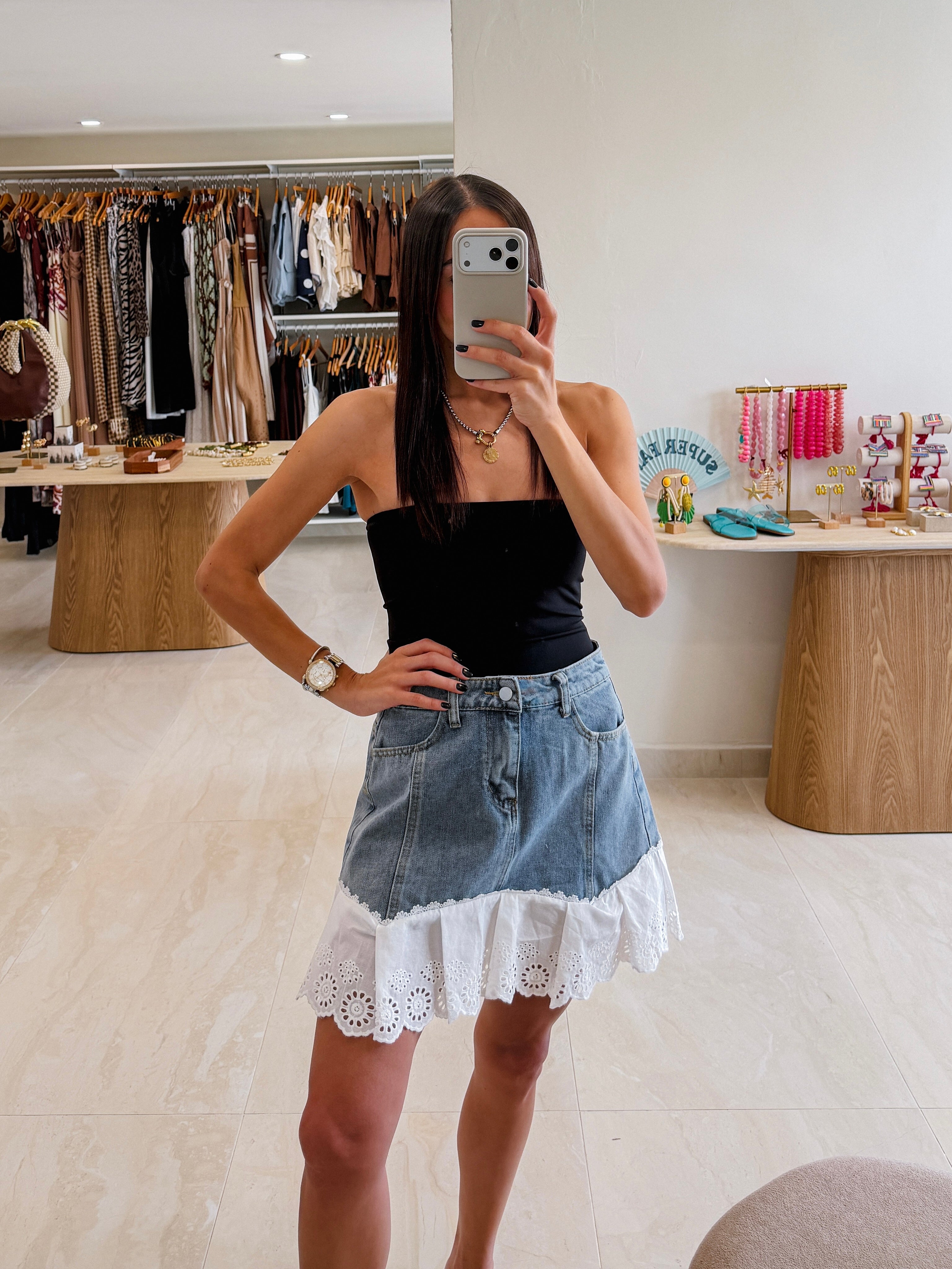 FERNANDA DENIM SKIRT