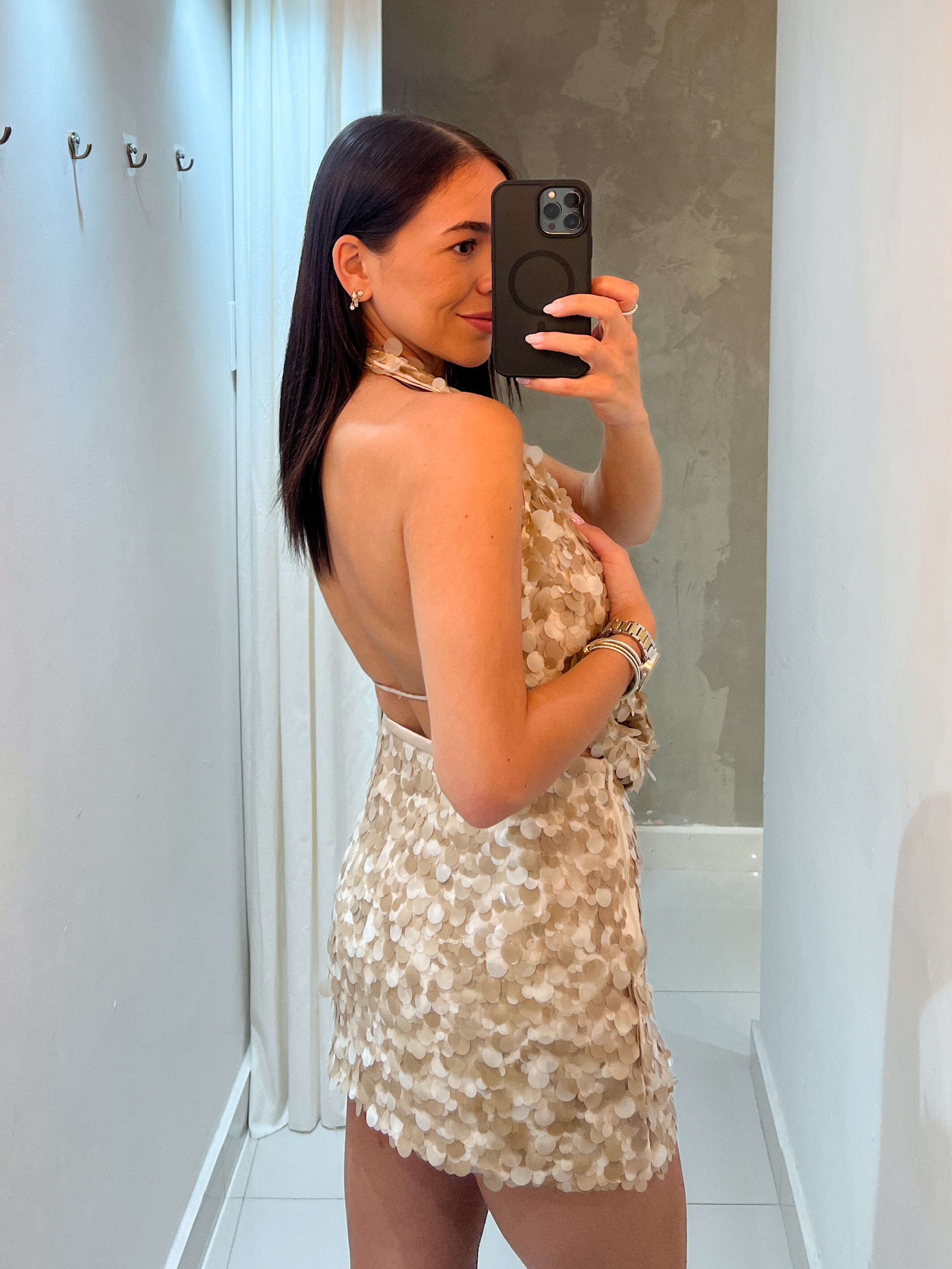 ADE MOCHA SEQUIN SKIRT SET