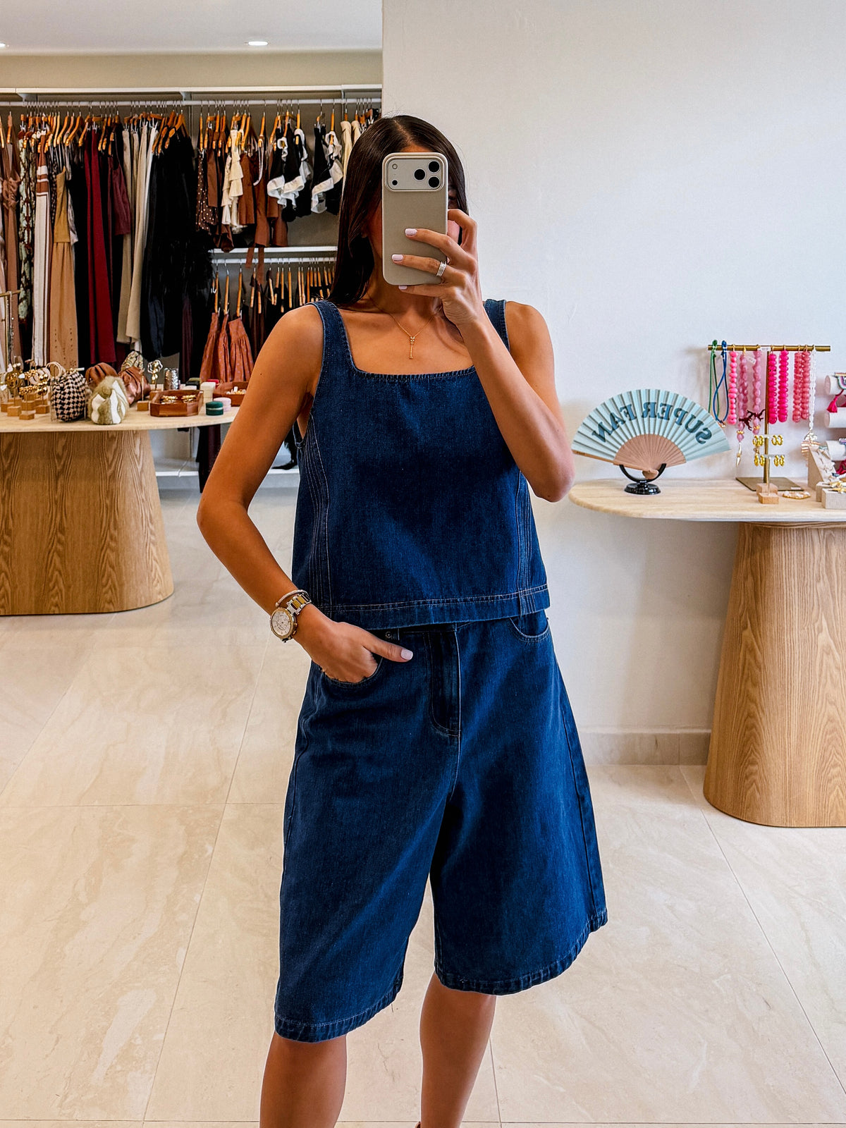 DIXIE DENIM BERMUDA SET