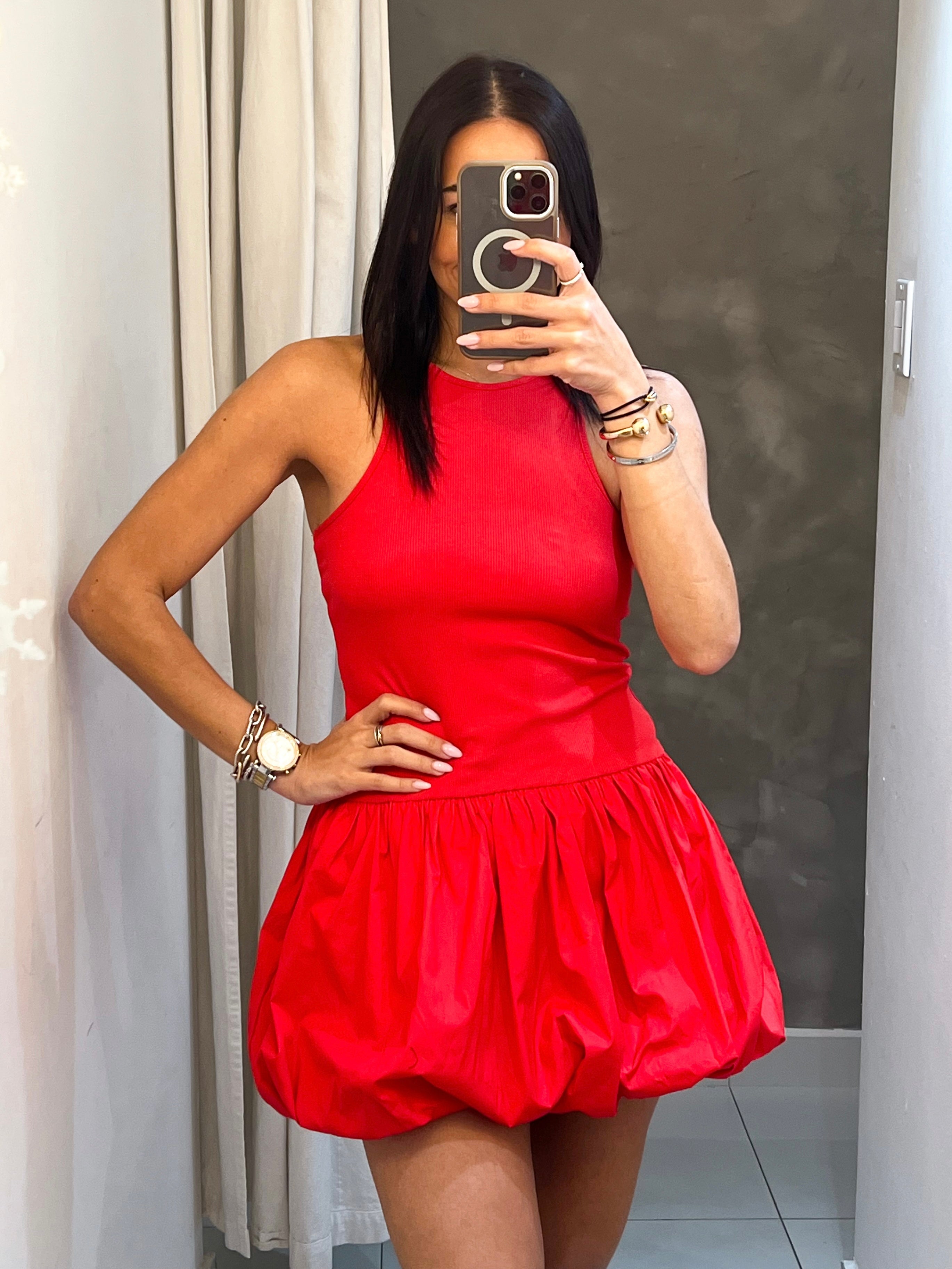 LARISSA RED MINI DRESS