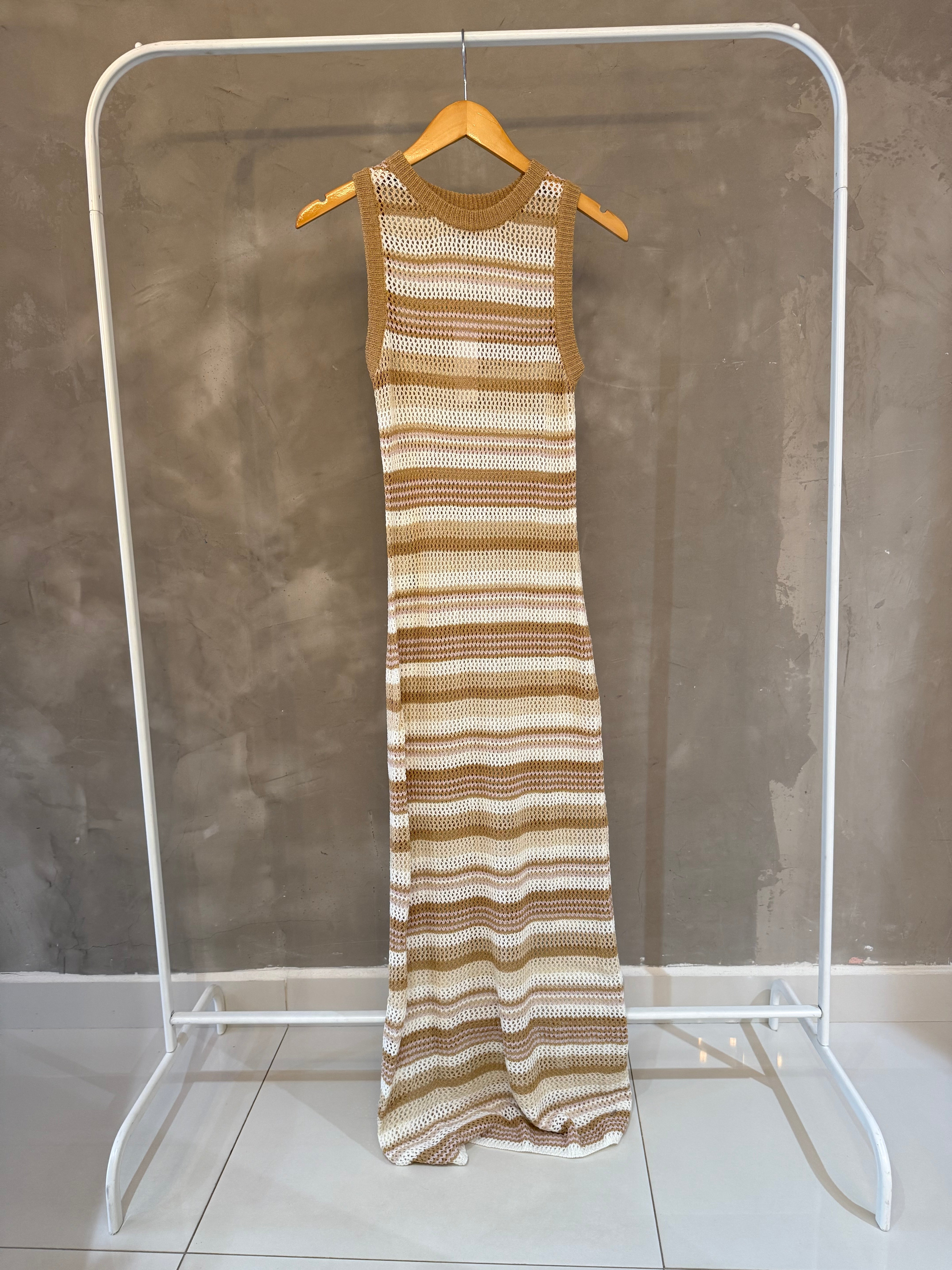 ILANNI BEIGE COVER UP DRESS