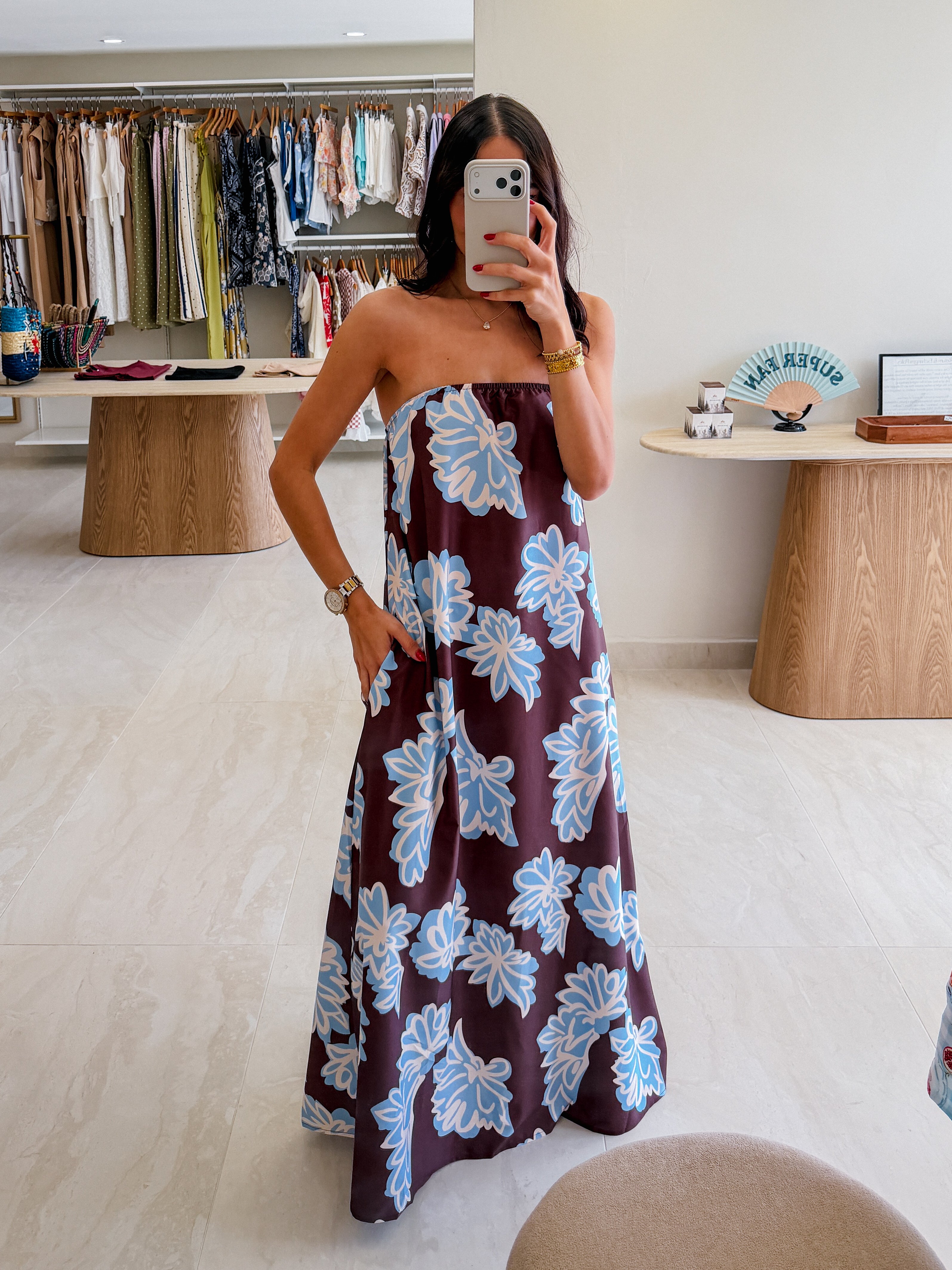 ILLIANA FLORAL PRINT MAXI DRESS