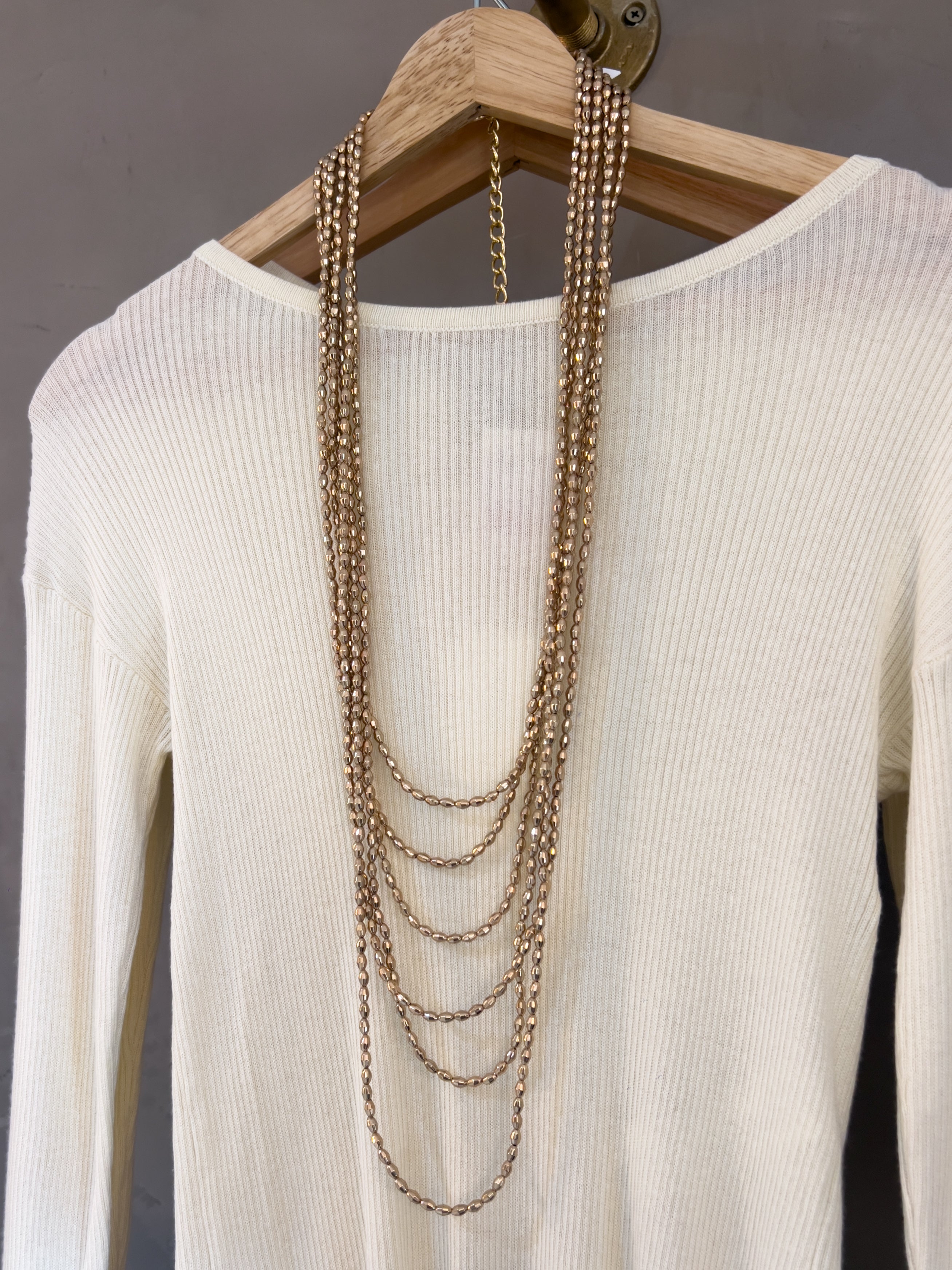 FARAH LONG MULTILAYER NECKLACE