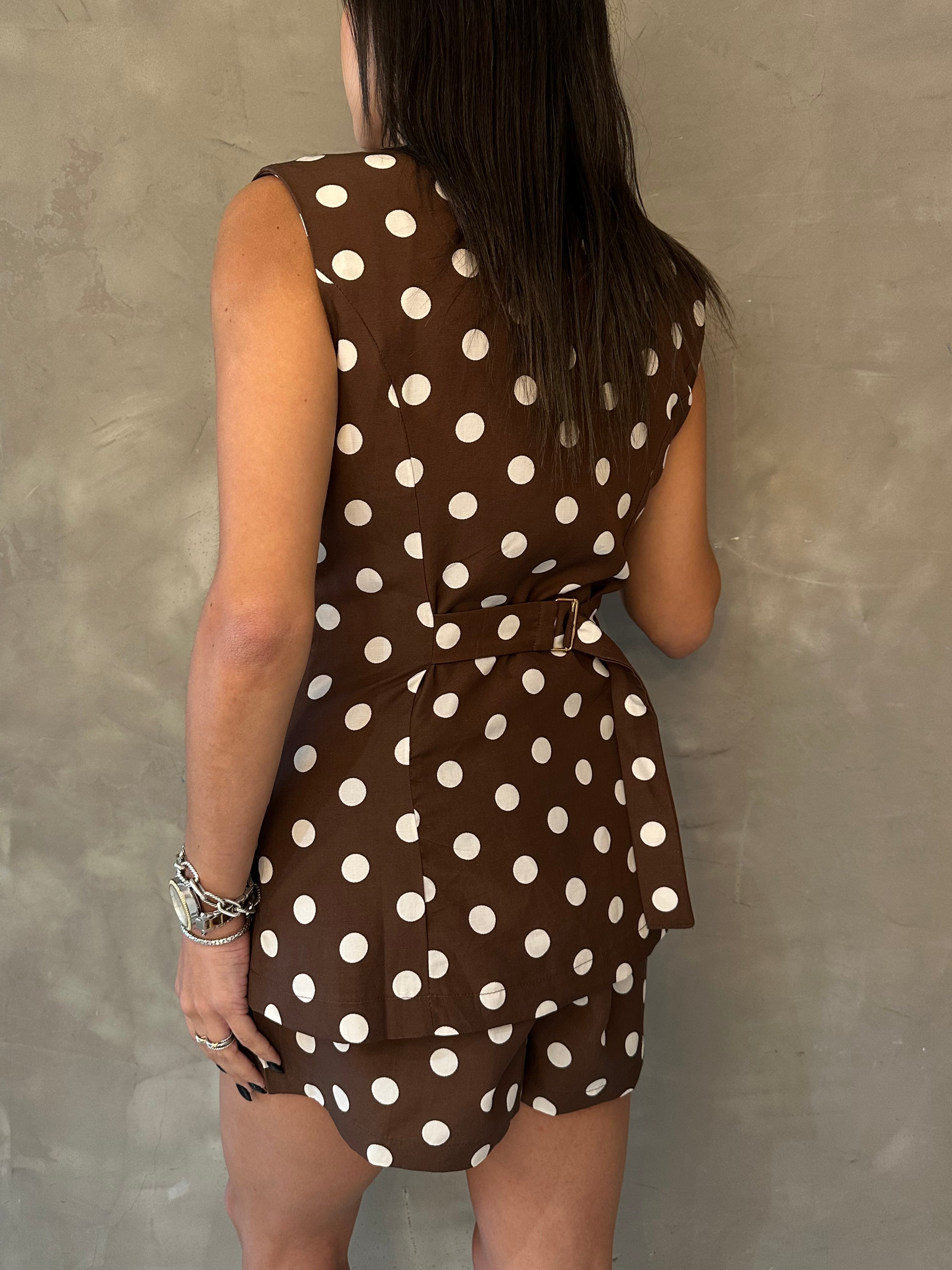 CASSIDY POLKA DOT LINEN SET