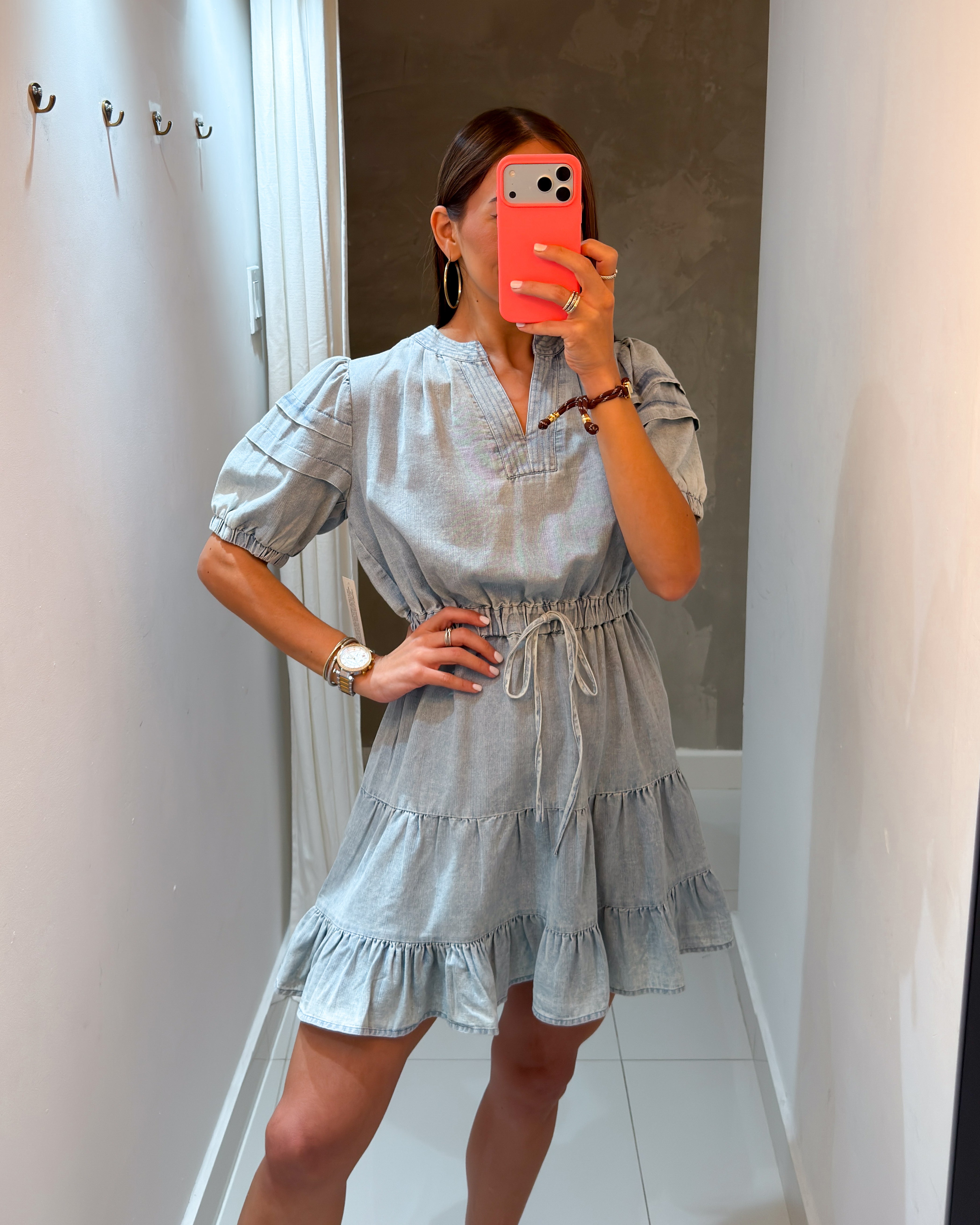 SASHA DENIM MINI DRESS