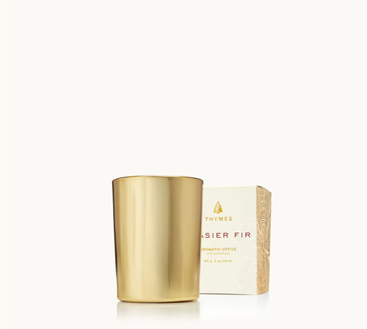 Frasier Fir Gilded Gold Votive Candle 2oz