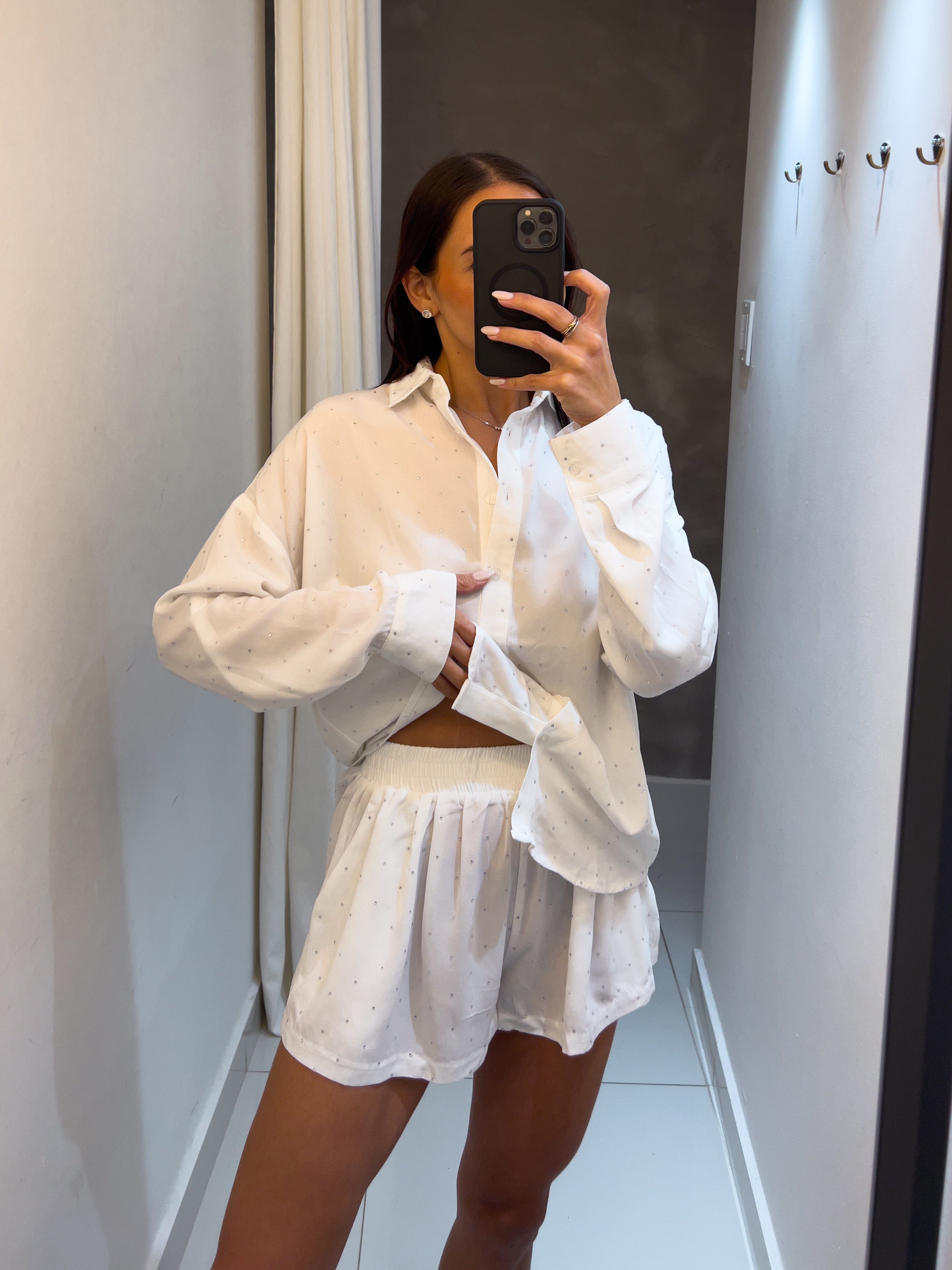 EMILY RHINESTONE WHITE SET