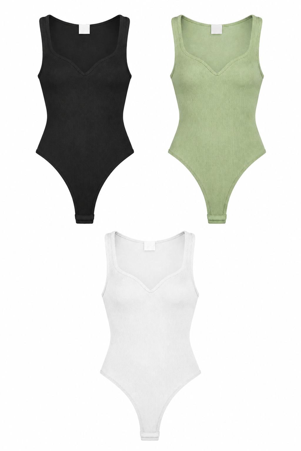 RIBBED PADDED BODYSUIT