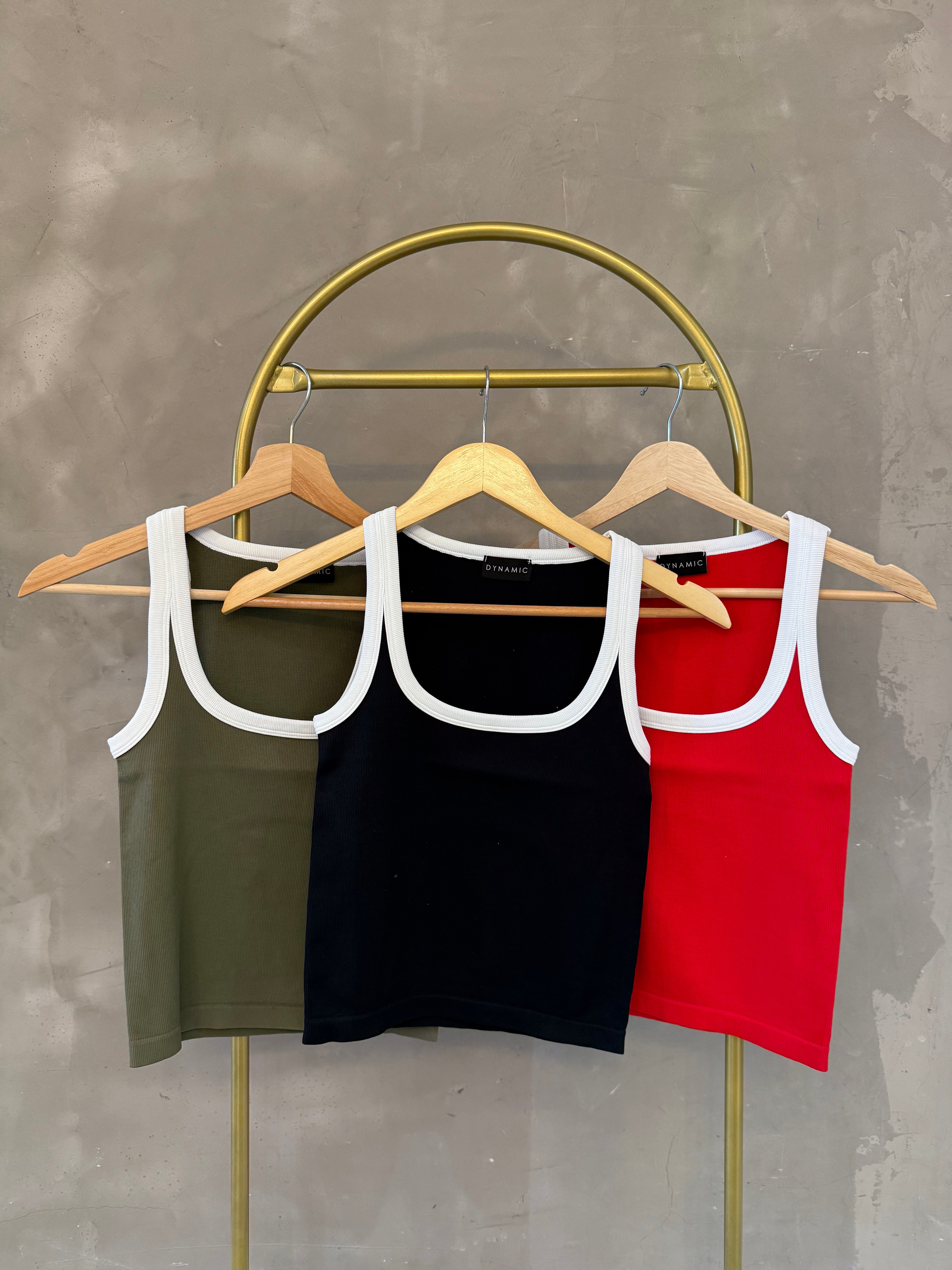KARO TWO TONED RIBBED CAMI