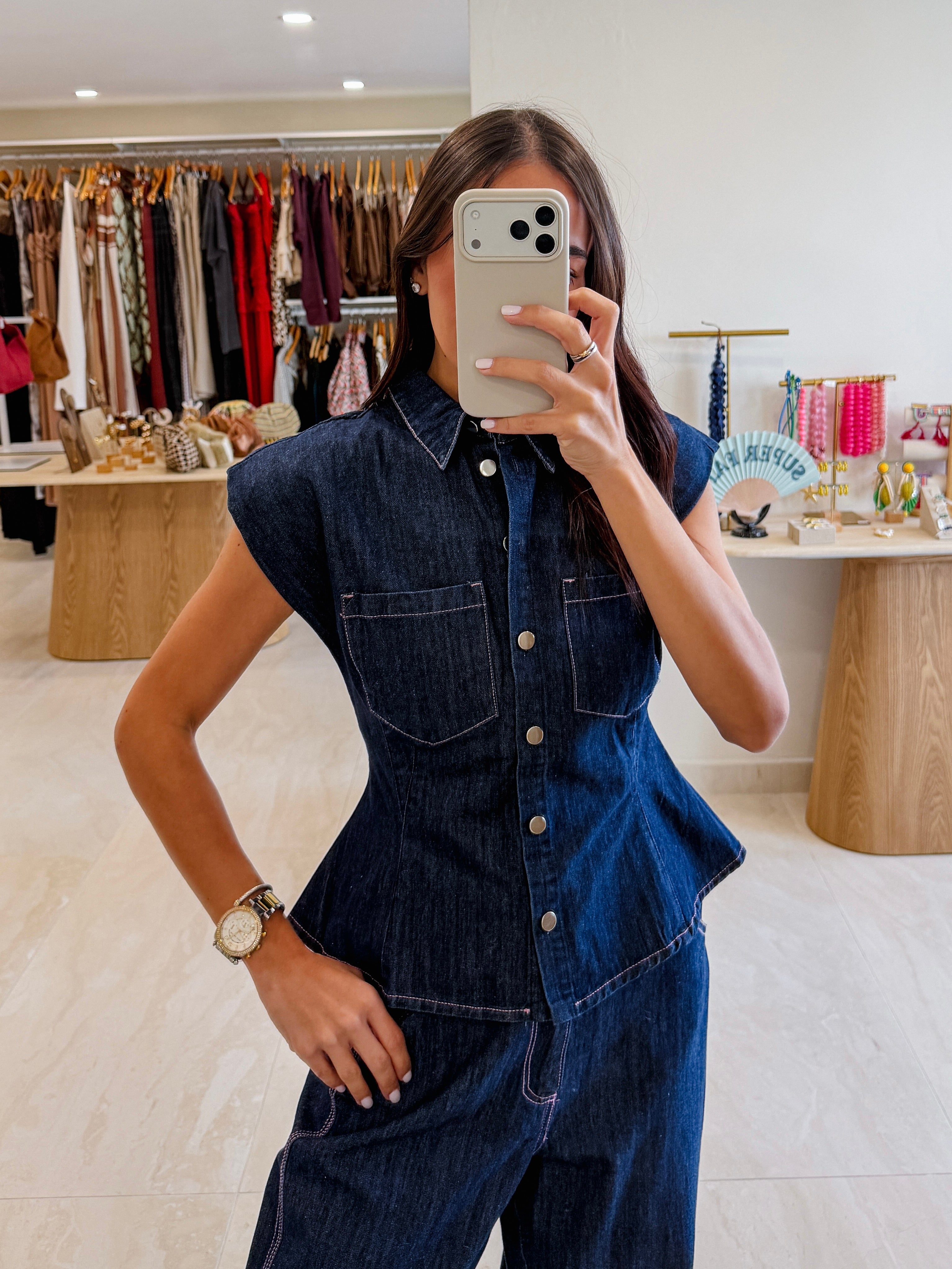 MARIANNA DENIM PANT SET