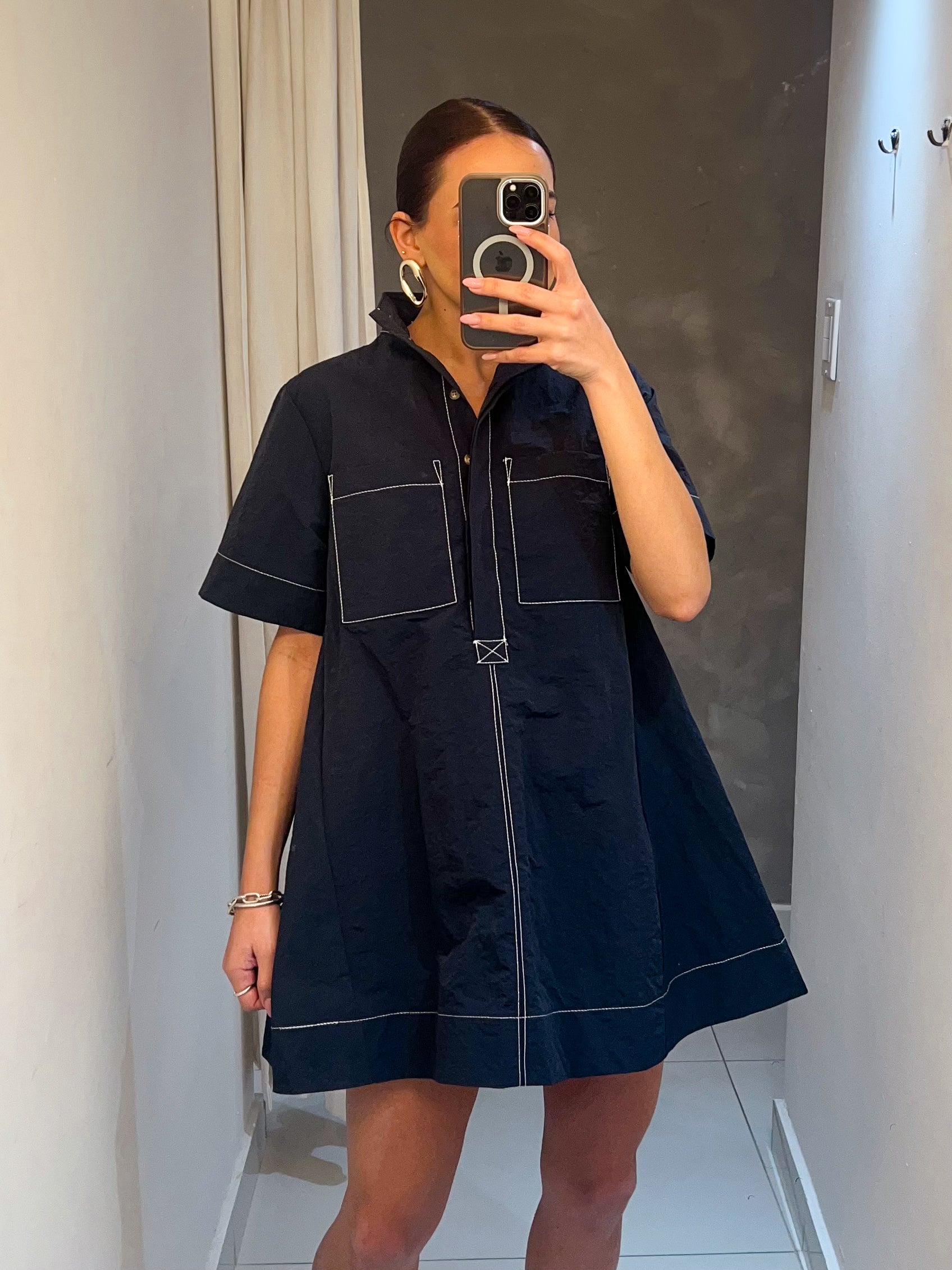 JADE NAVY MINI DRESS