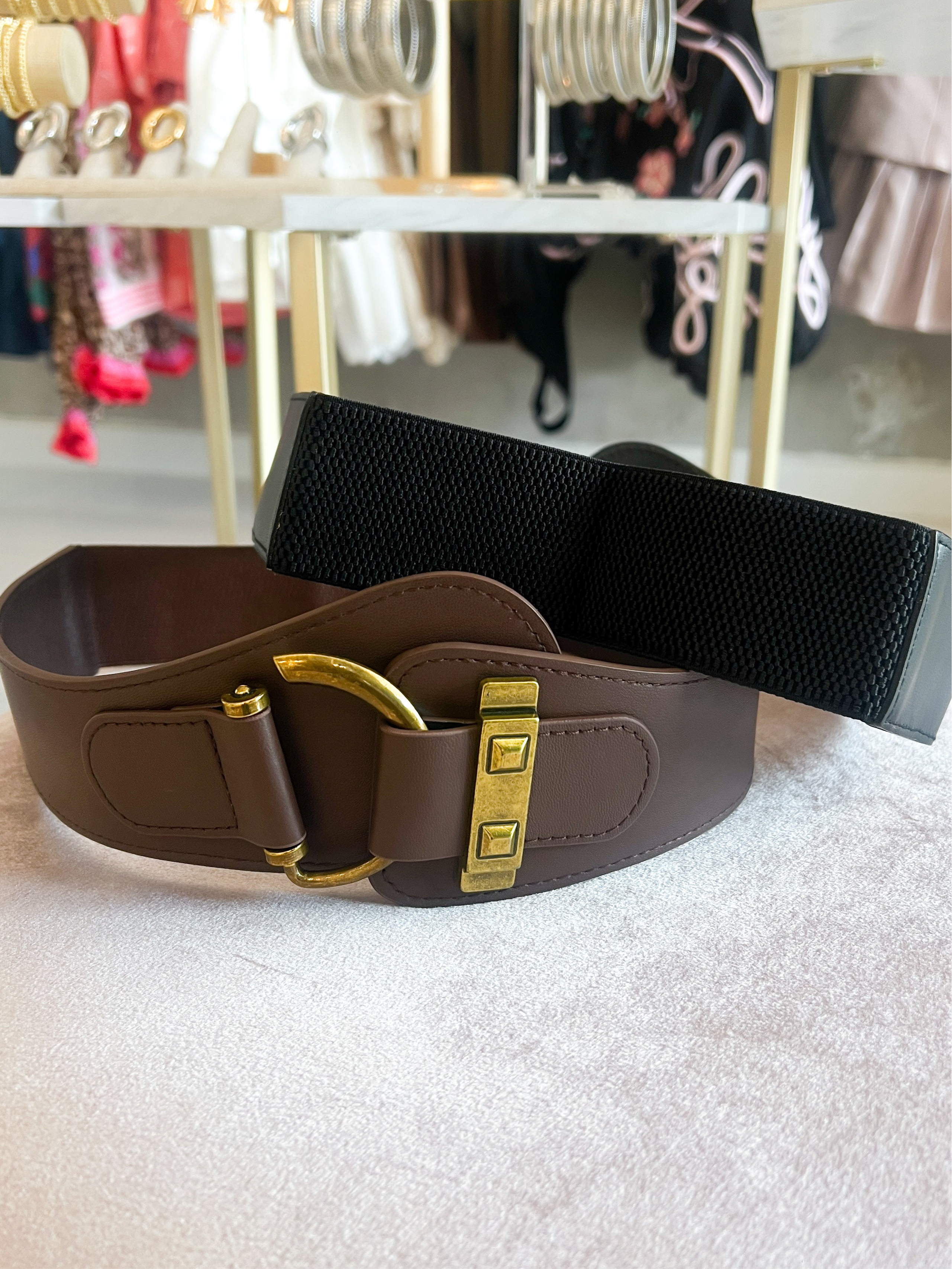 YRIS WIDE STATEMENT STRETCH BELT