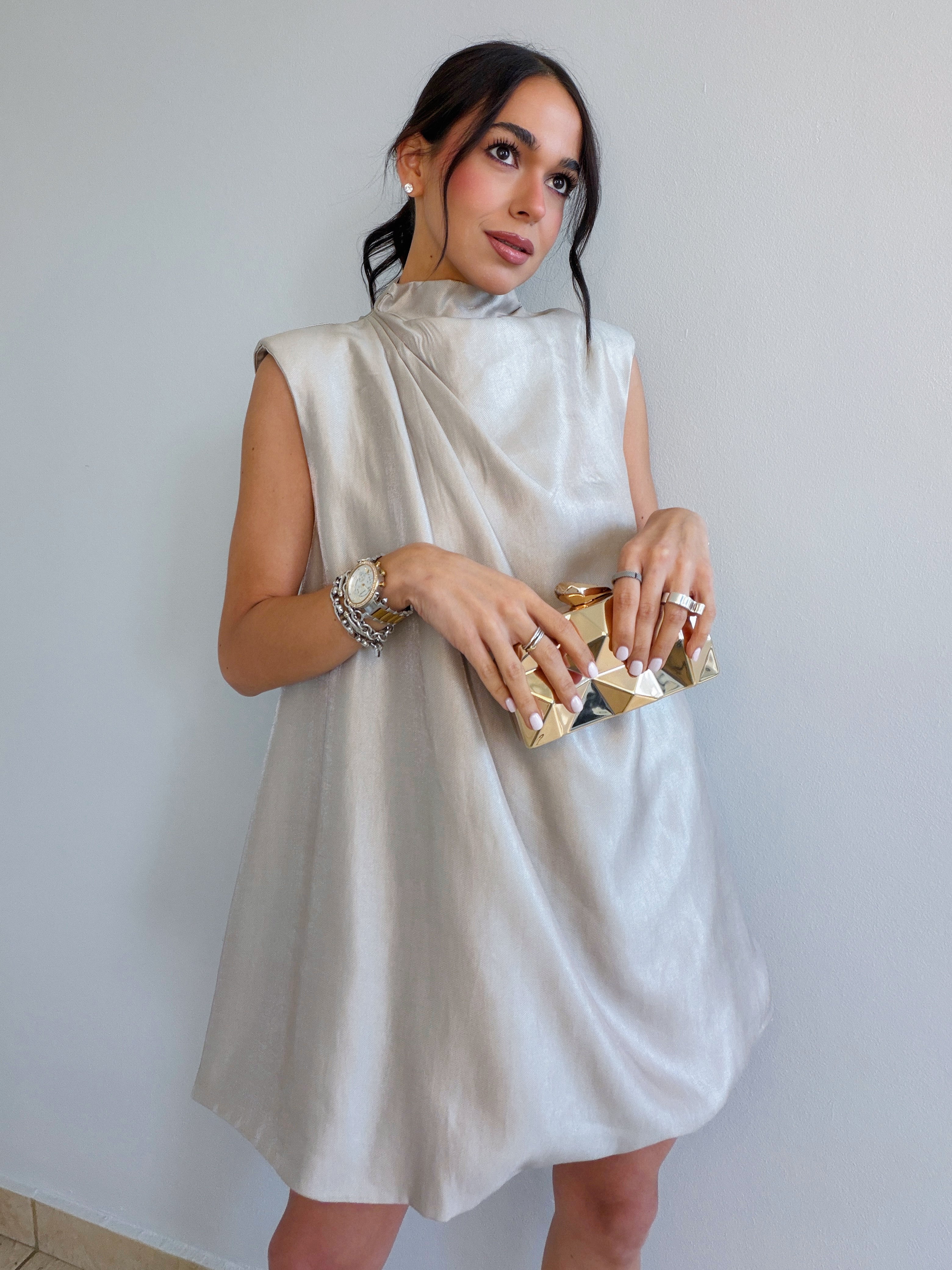 CALLIOPE DRESS IN CHAMPAGNE