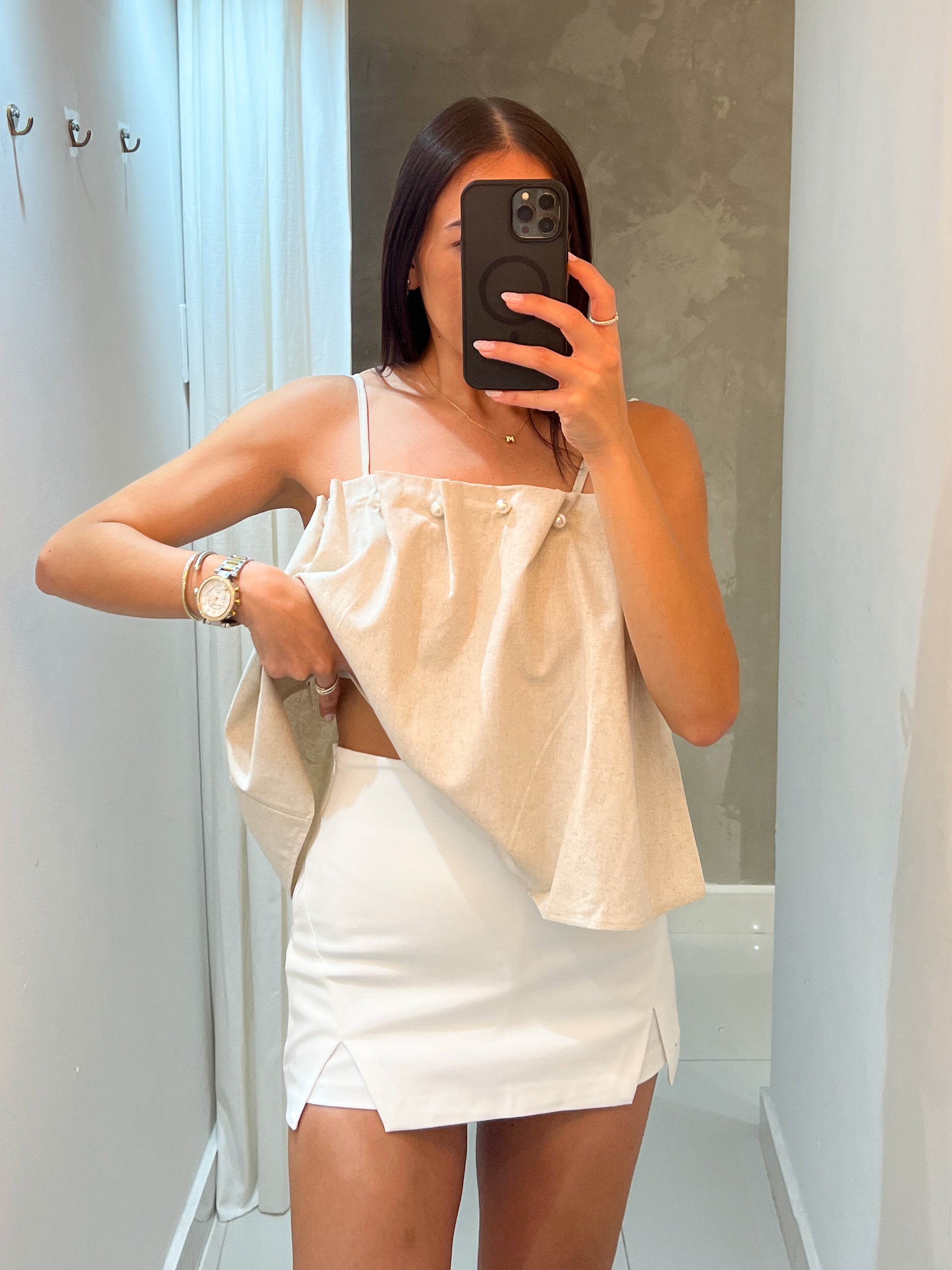 CAROLINE MINI SKORT IN WHITE