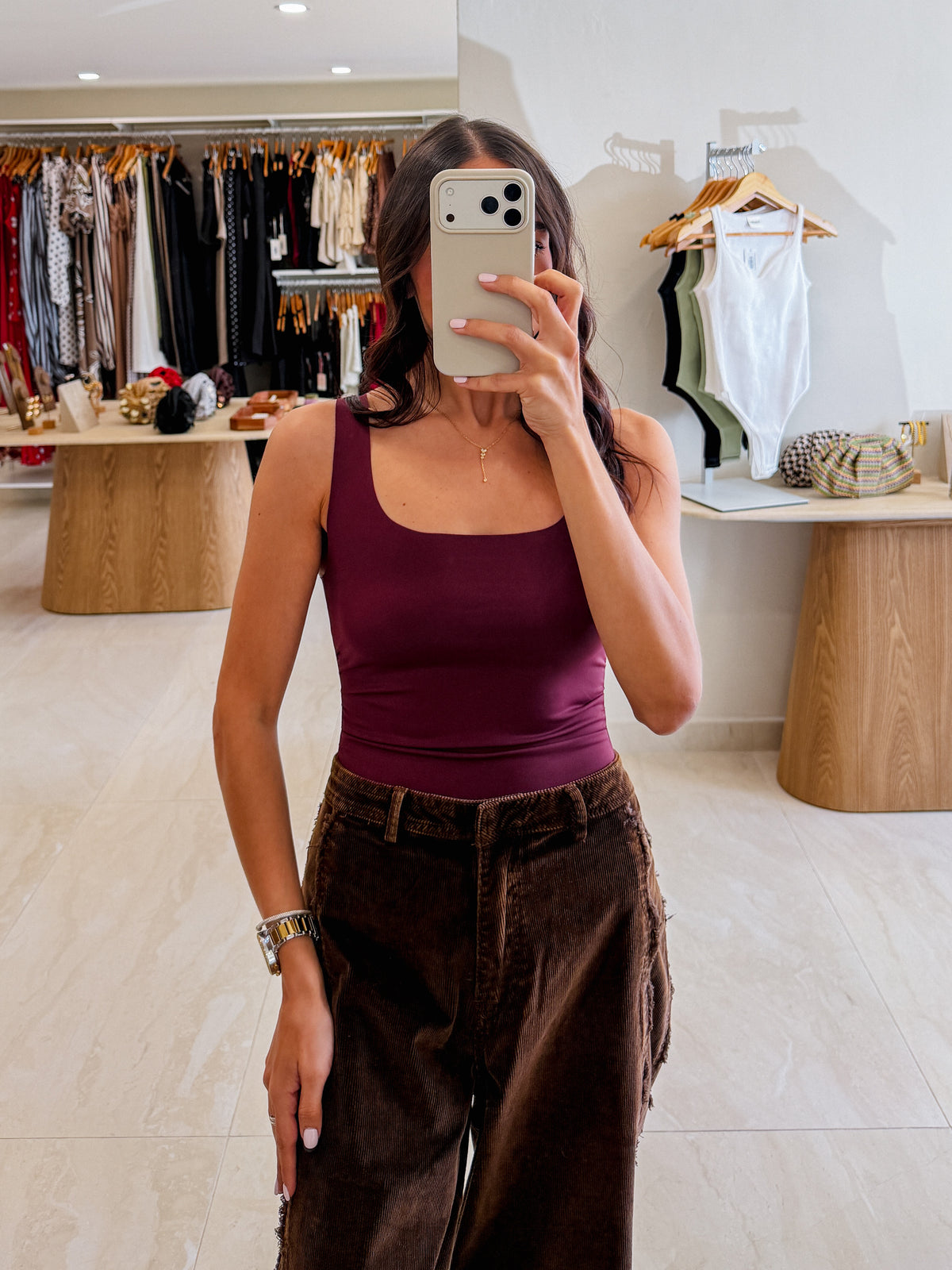 KATHIE BURGUNDY BODYSUIT