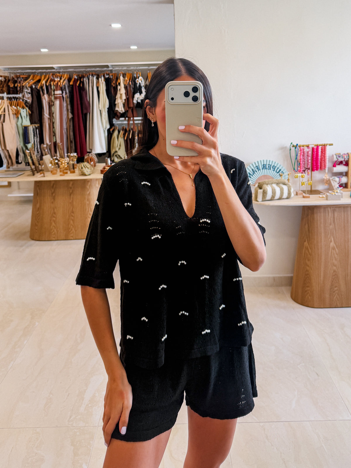 LIANA BLACK PEARL KNIT TWO PIECE SET