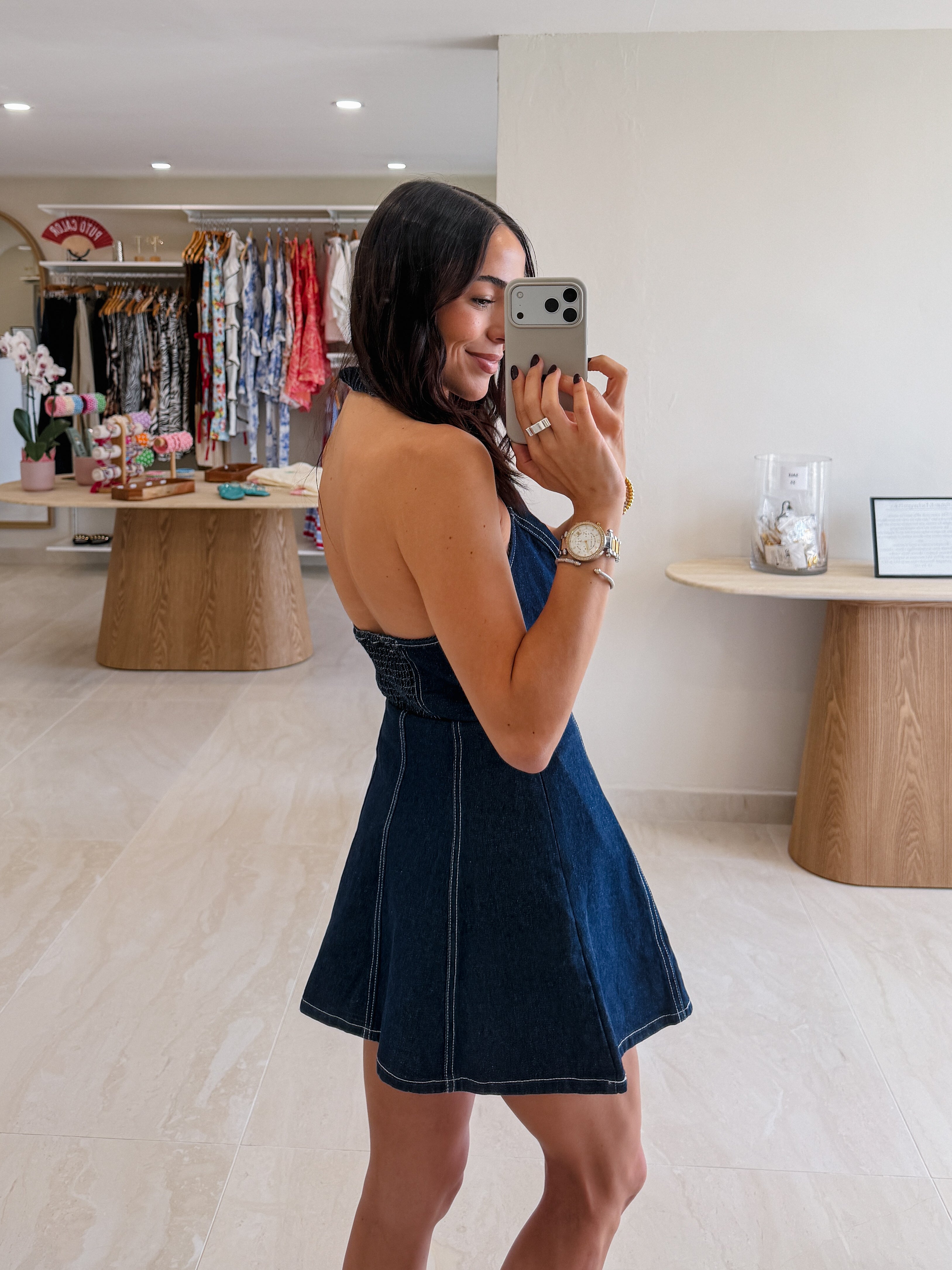 DANIKA DARK DENIM SKIRT SET