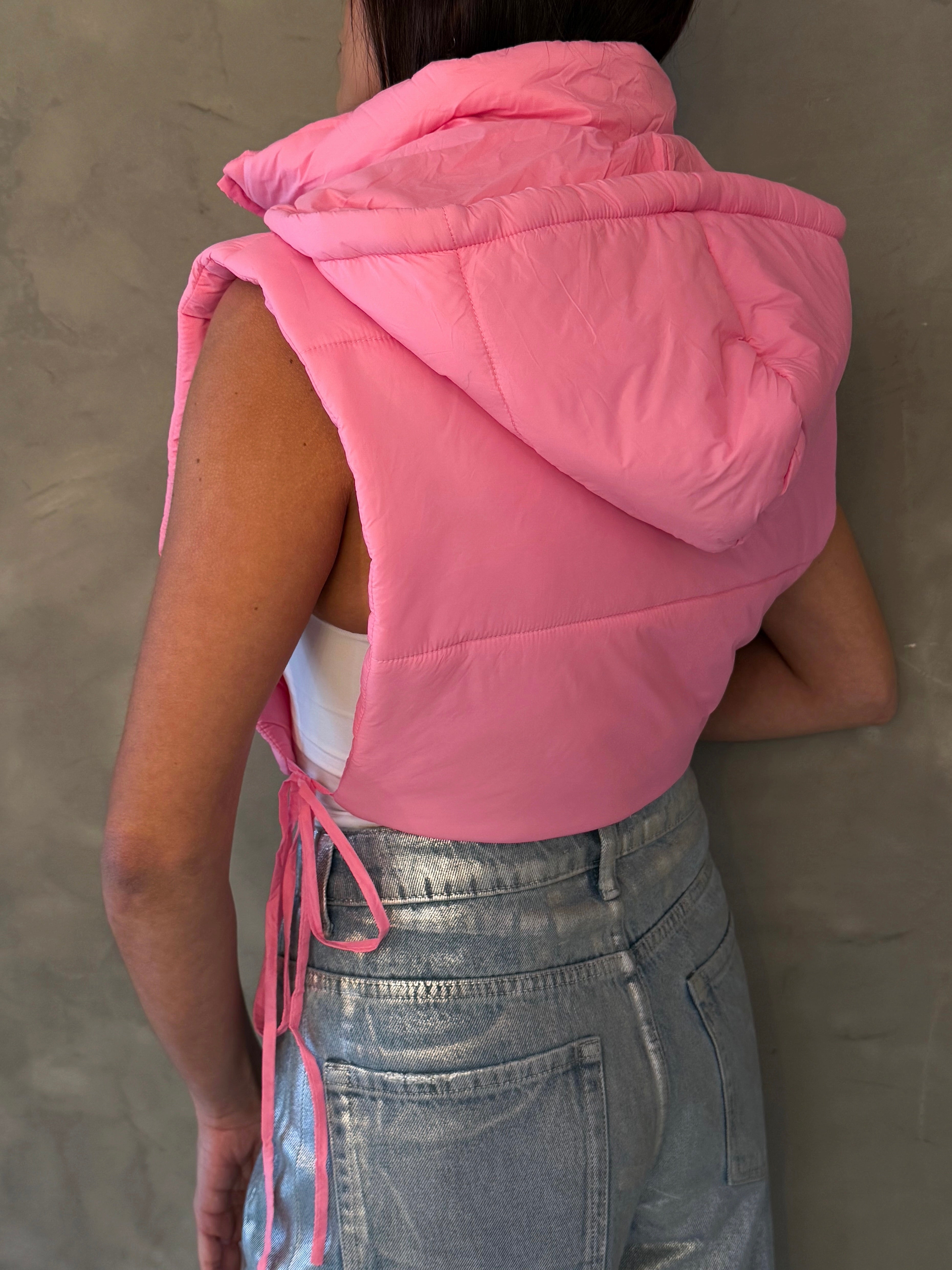 TINI BOBBY PINK PADDED VEST