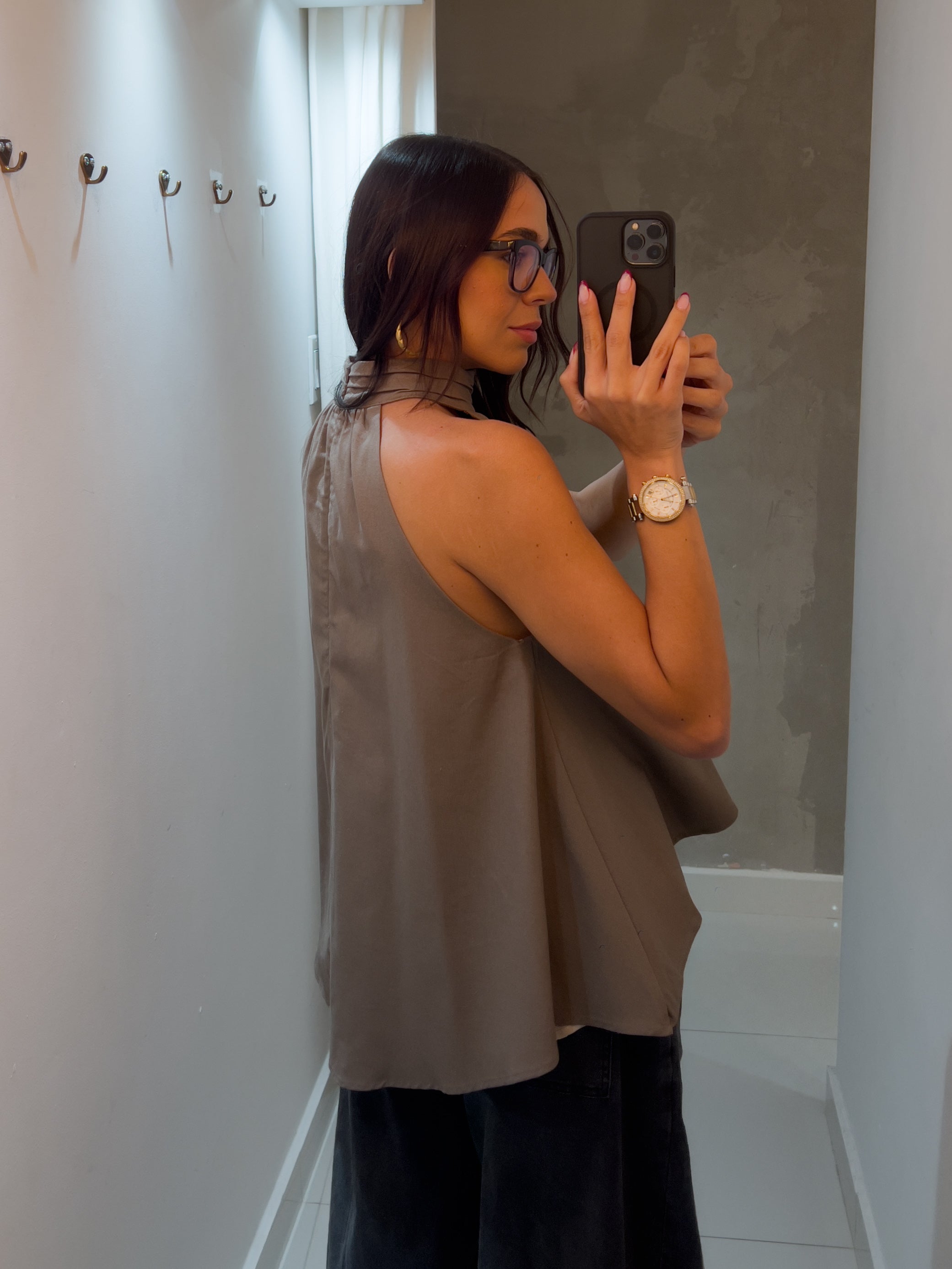 VIVIENNE MOCHA HALTER TOP