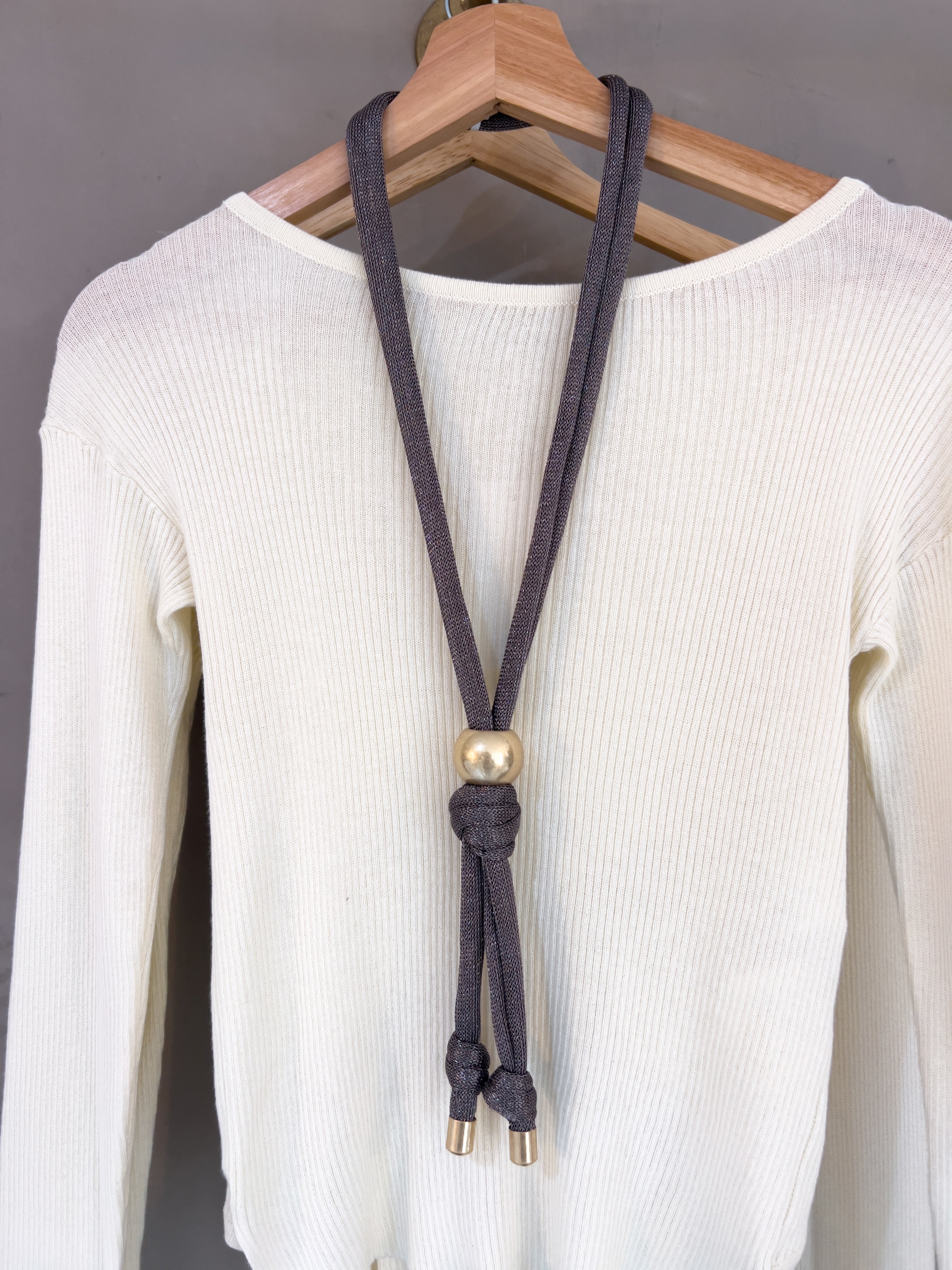 FARAH LONG NECKLACE IN SILVER