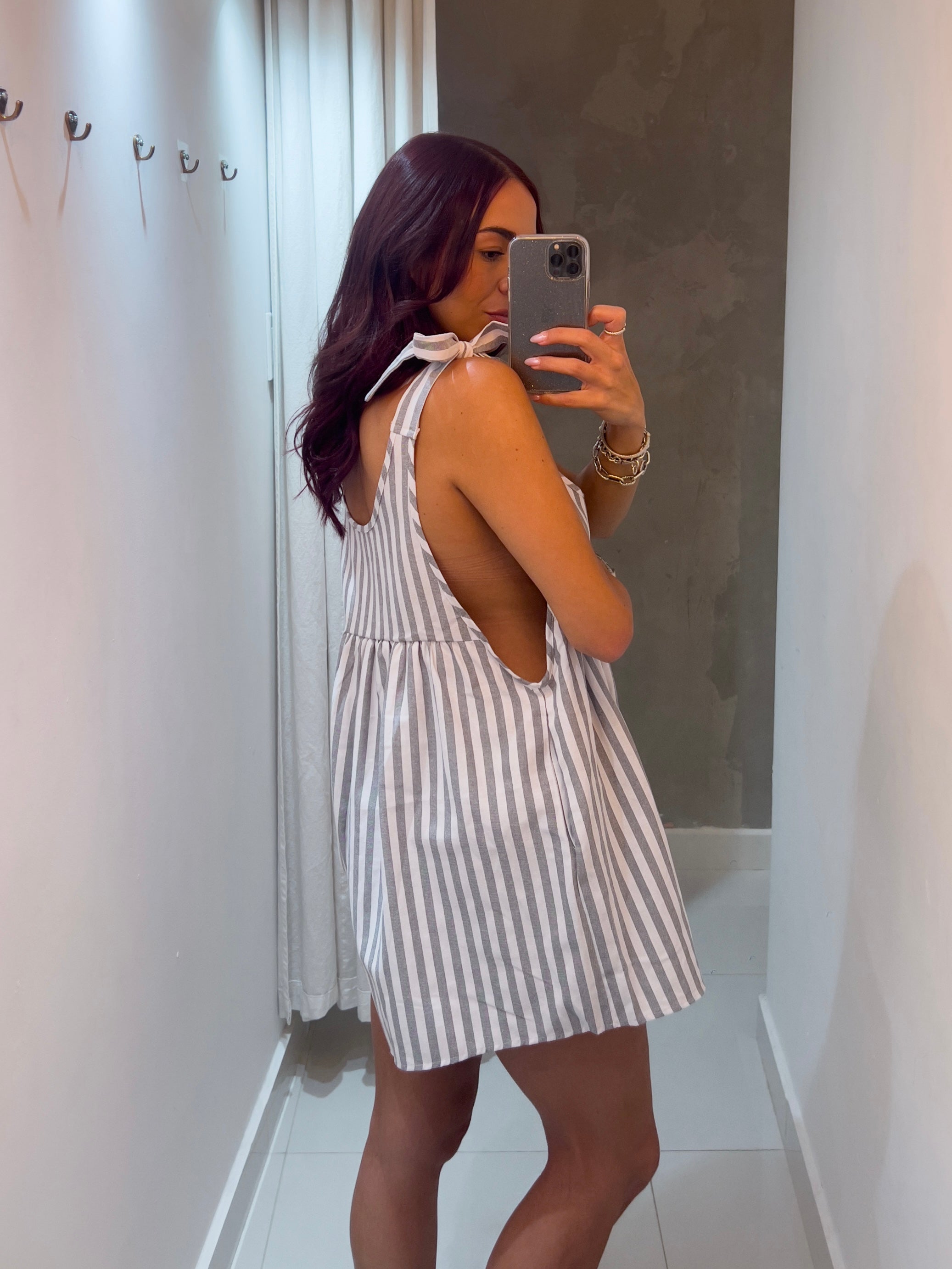 PAMELA STRIPED ROMPER