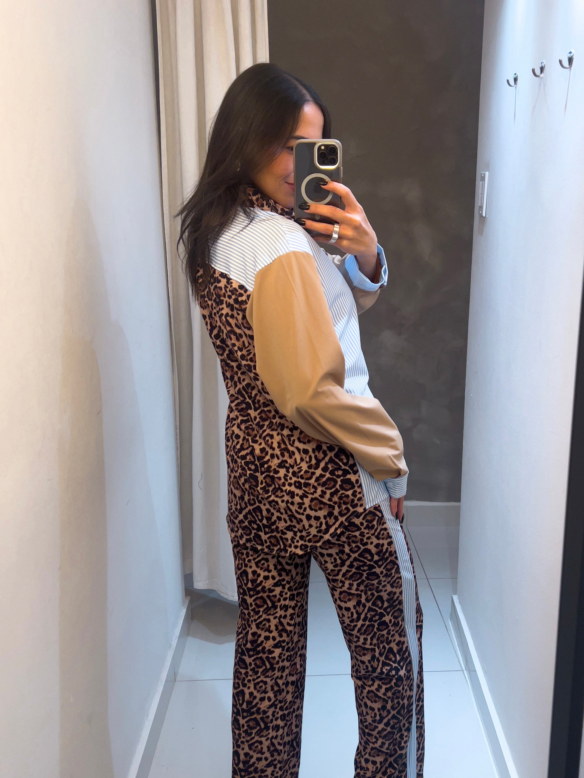 SARA ANIMAL PRINT PANTS SET