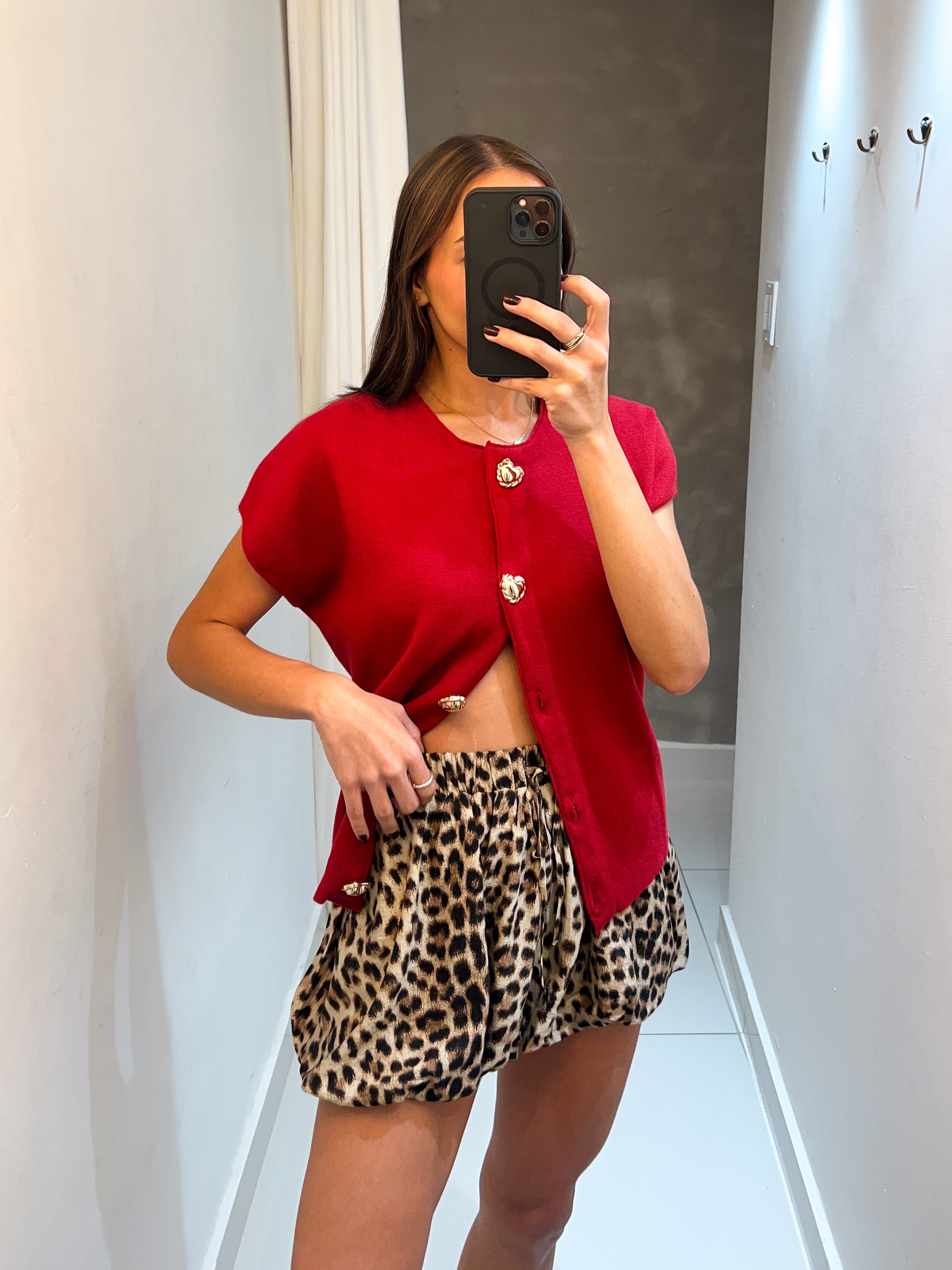 INES ANIMAL PRINT BUBBLE SHORTS