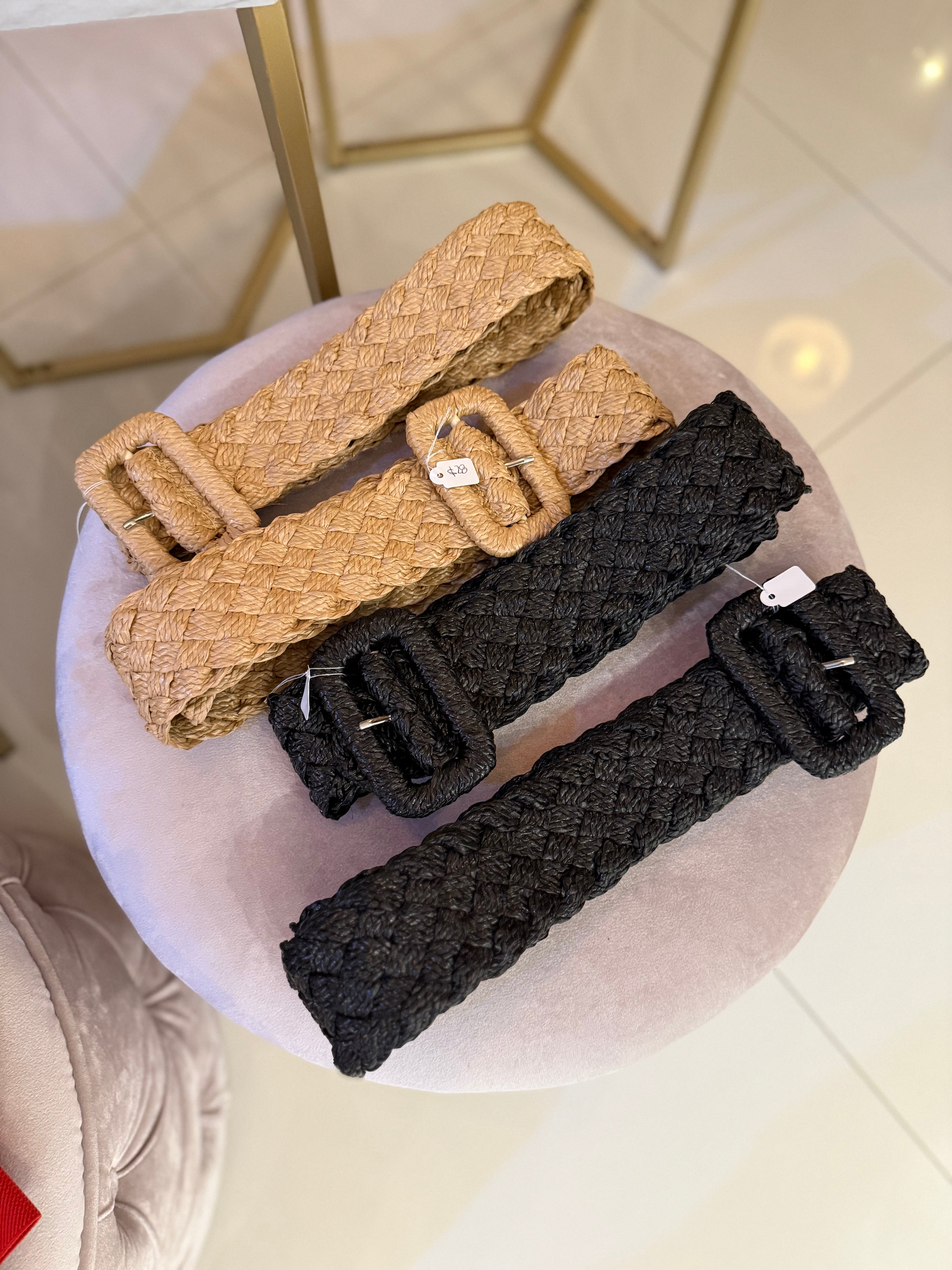 SERENA RAFFIA BELT