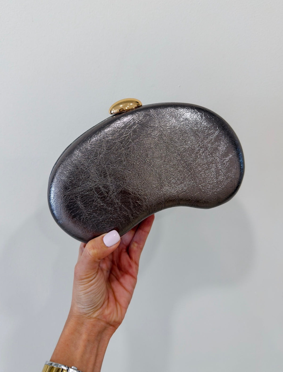 PEWTER EVENING CLUTCH