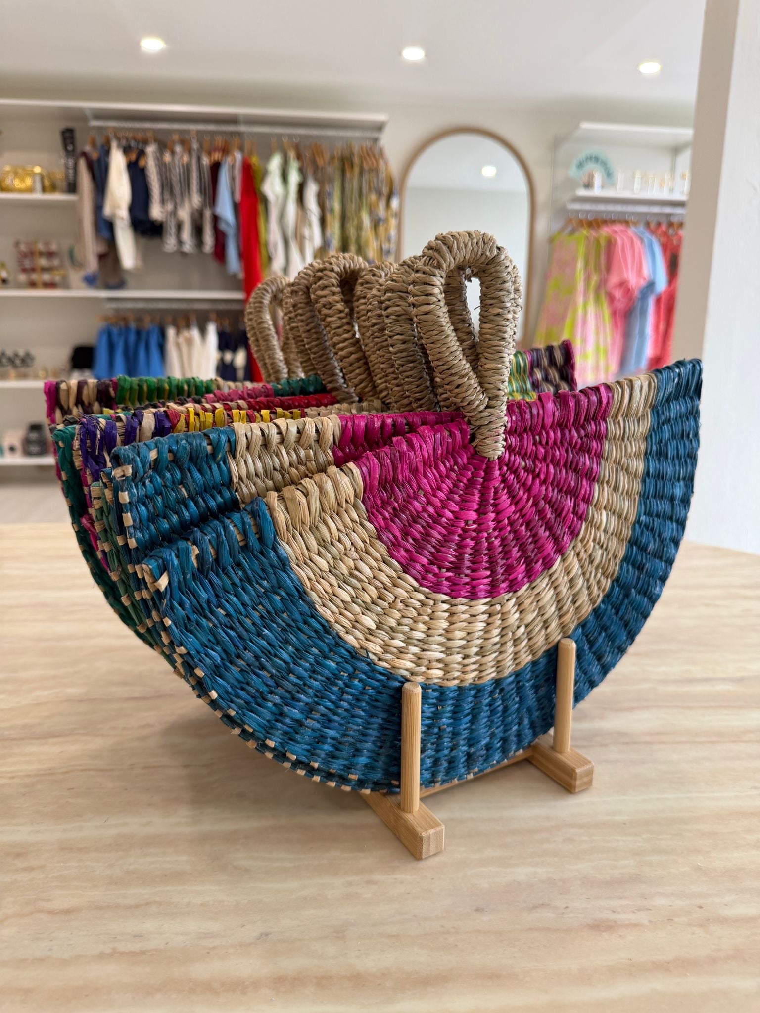 HANDWOVEN STATEMENT FAN - LARGE