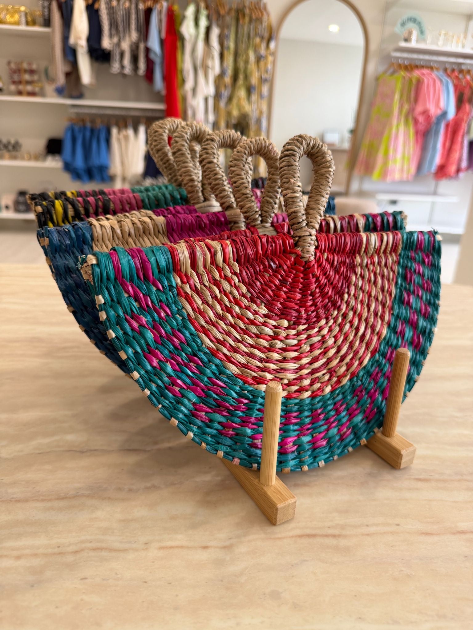 HANDWOVEN STATEMENT FAN - SMALL