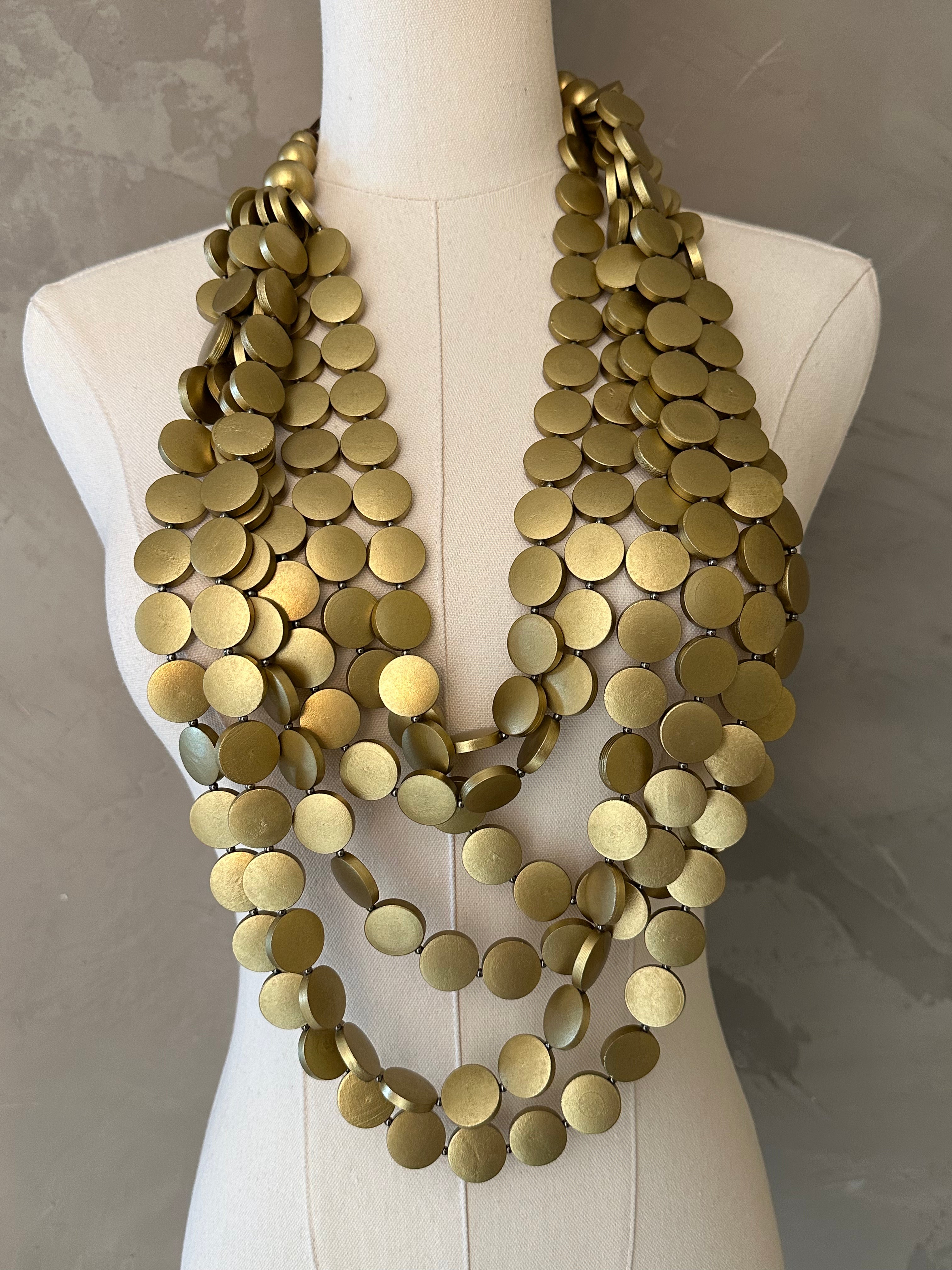 SARINA GOLD WOOD NECKLACE