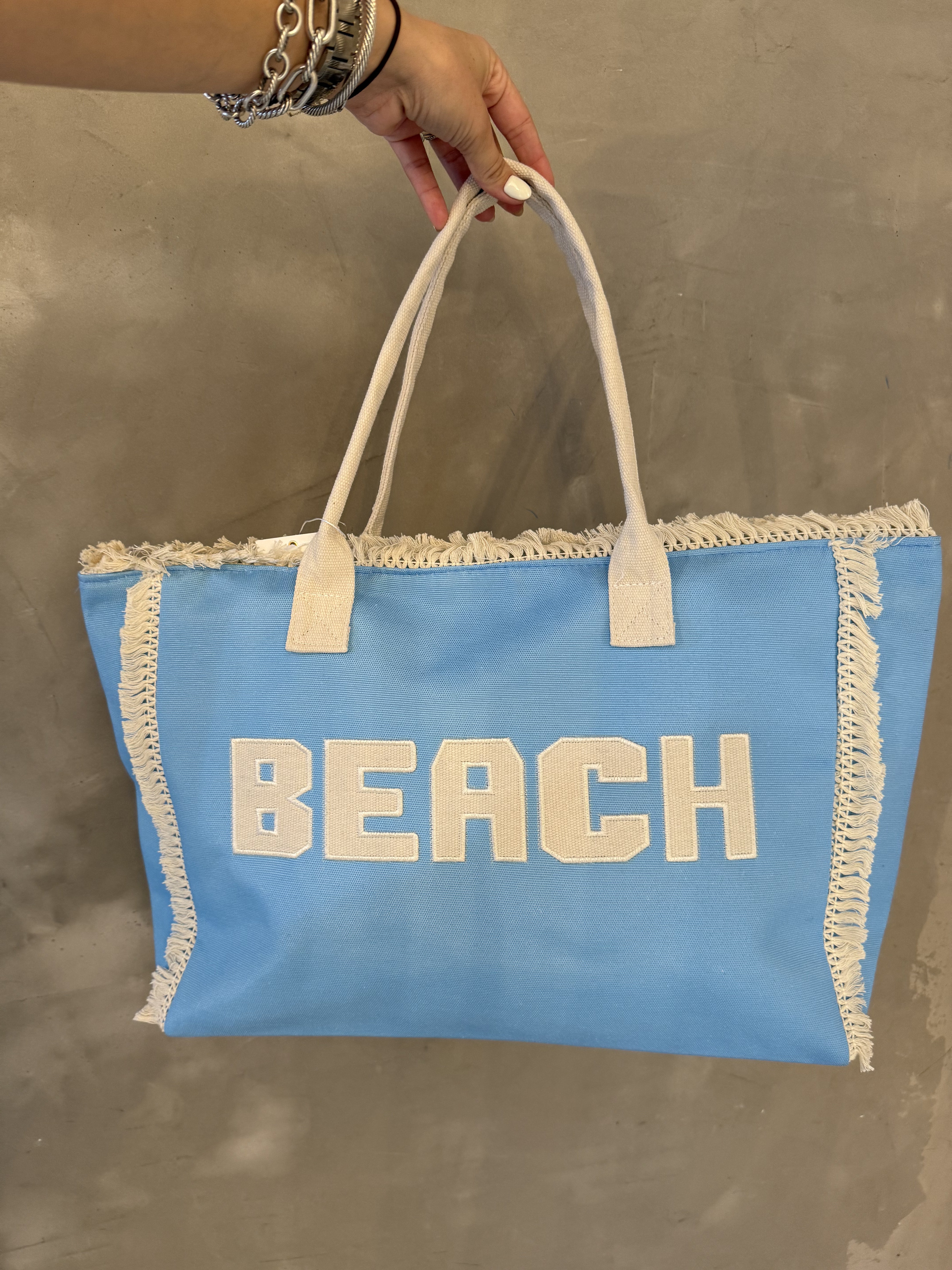 BEACH BLUE TOTE BAG