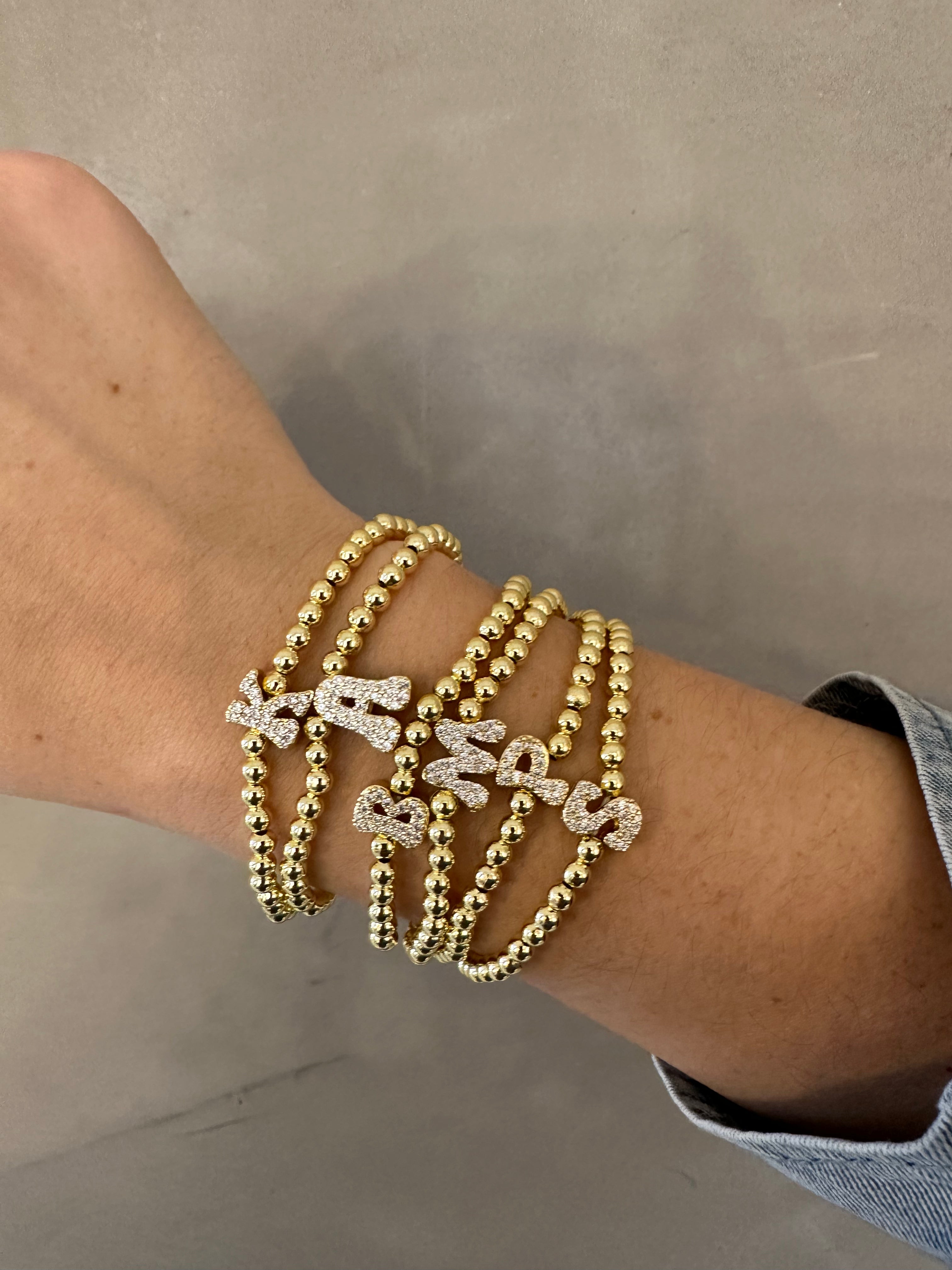 ROSA GOLD INITIAL BRACELETS