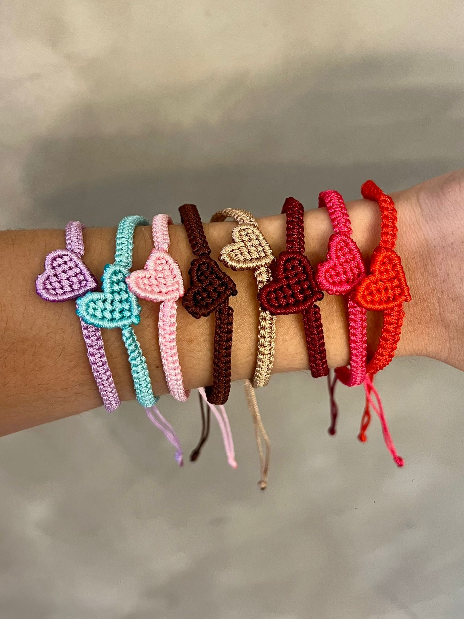 HEART WOVEN STRING BRACELETS