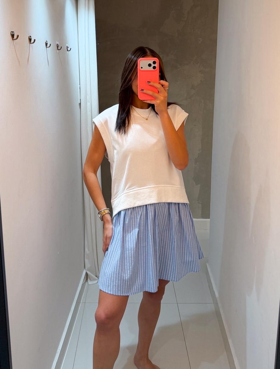 ALINA STRIPED BABYDOLL DRESS