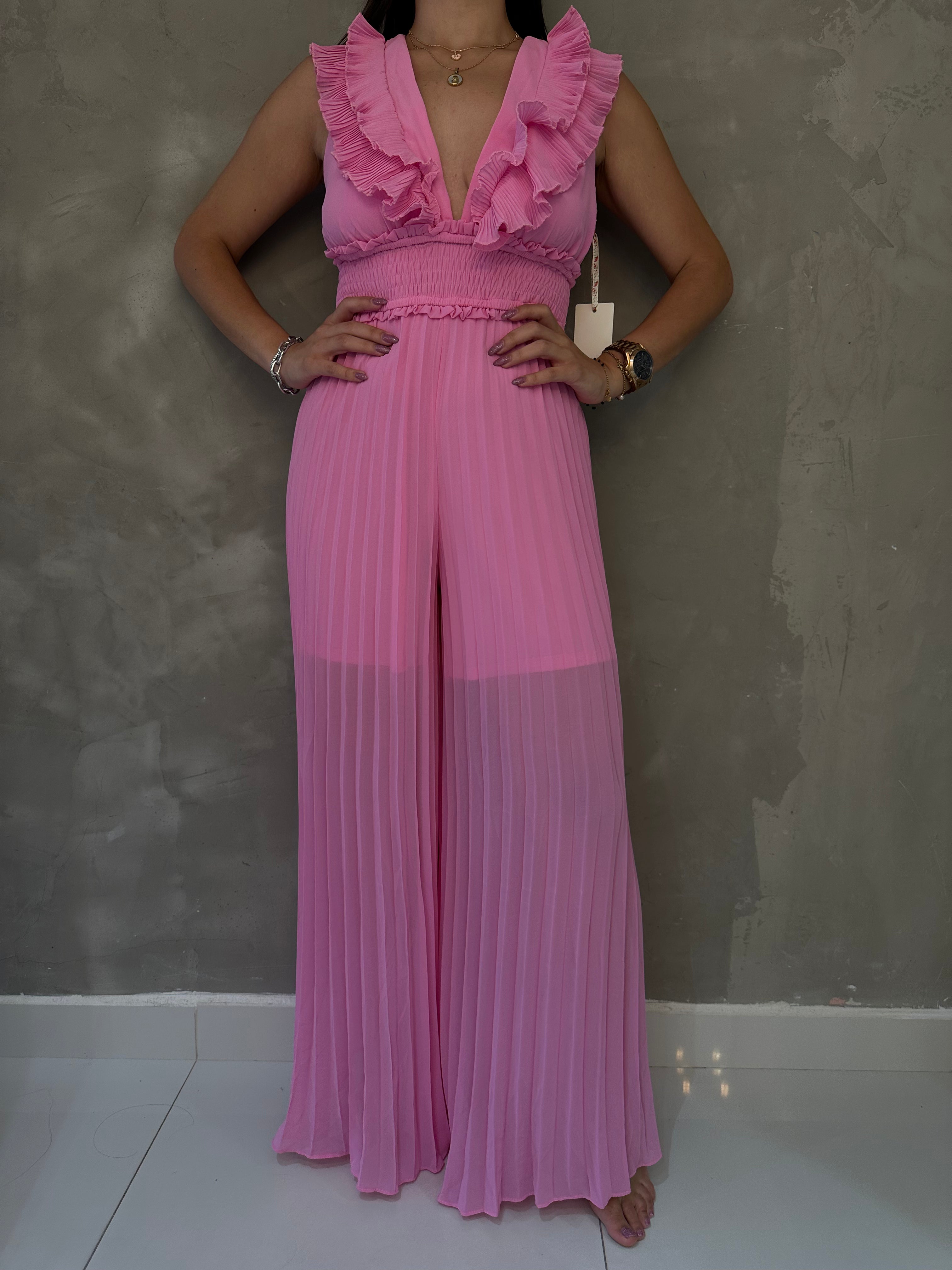 SALOME PLEATED JUMPER IN PINK